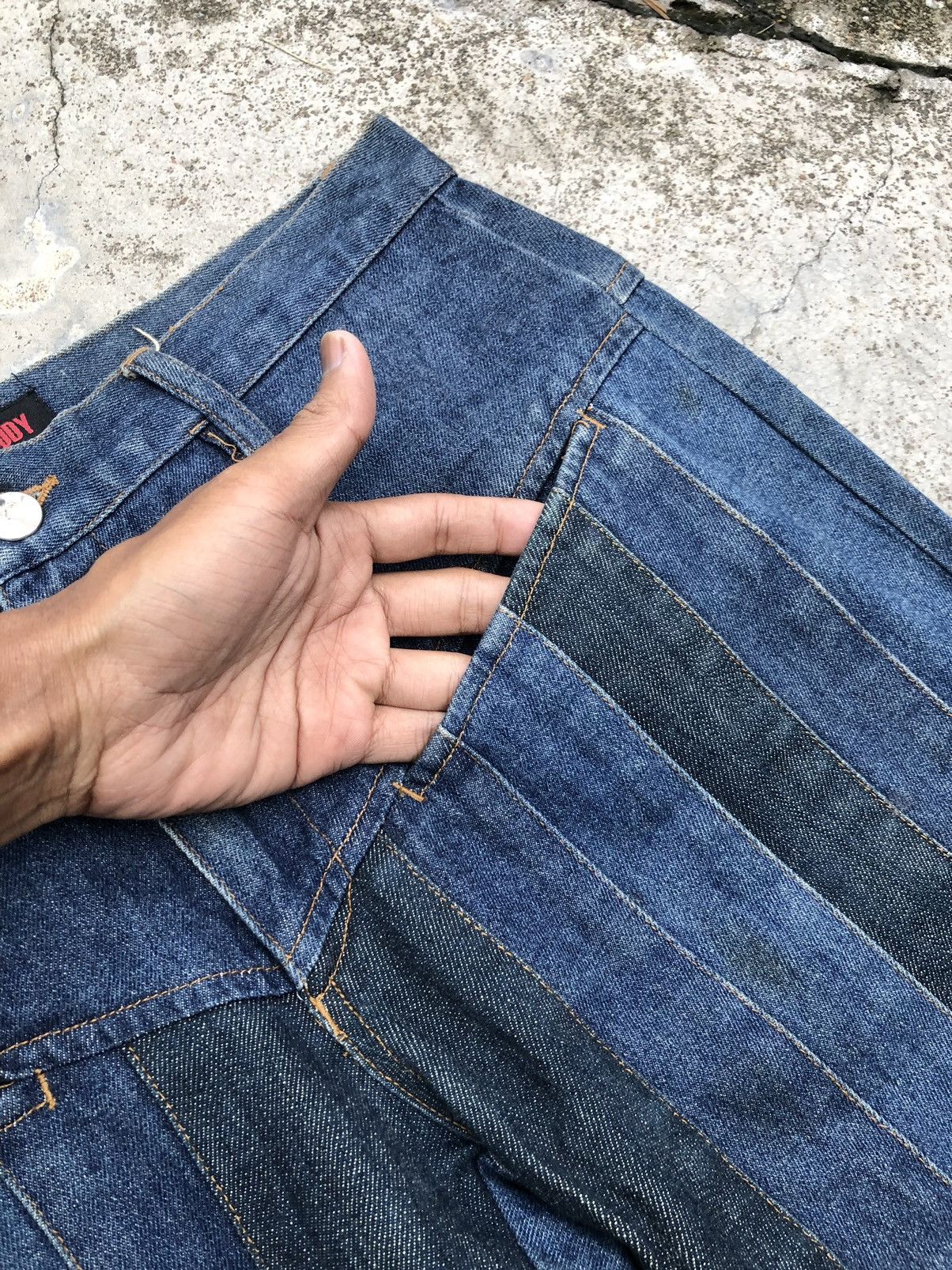 Hypebeast FLARE RECONSTRUCTED MARKY + BUDDY HOMME JEANS Size US 31 - 6 Thumbnail