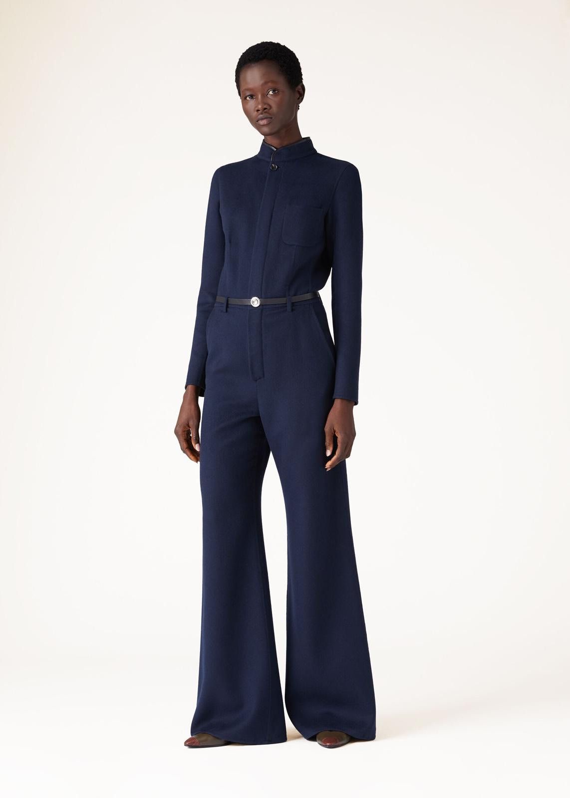 Loro Piana o1srvl11e0125 FAO0137 Naya Jumpsuit in Navy Blue Size 28" / US 6 / IT 42 - 7 Thumbnail