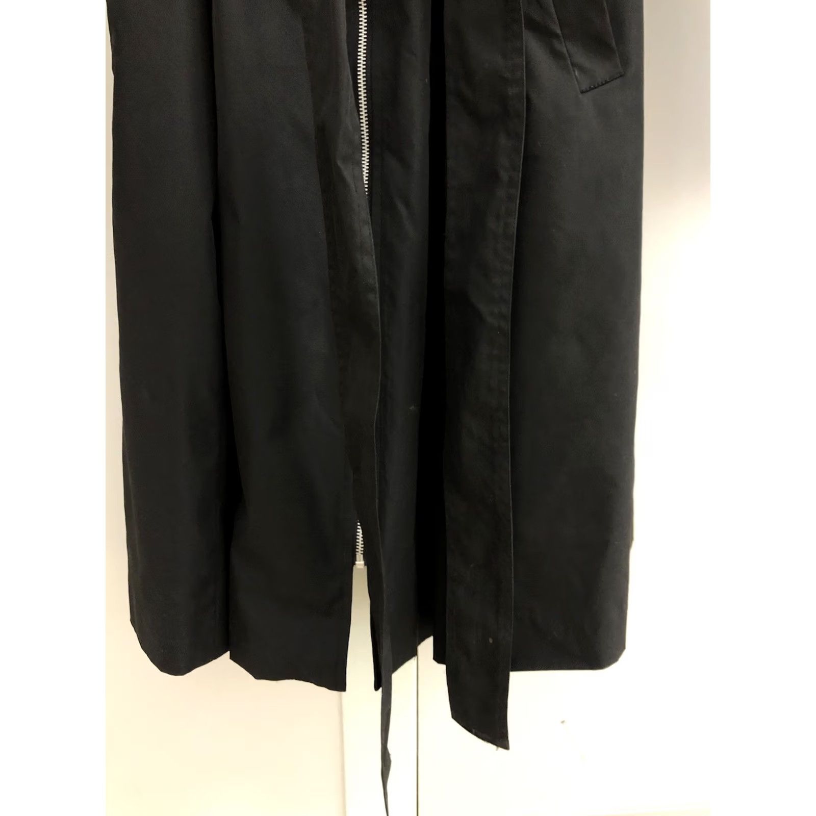 Vintage Samuel Dong Womens Large Coat Belted Fit & Flare Jacket Black & Silver Hardware Size L / US 10 / IT 46 - 5 Thumbnail