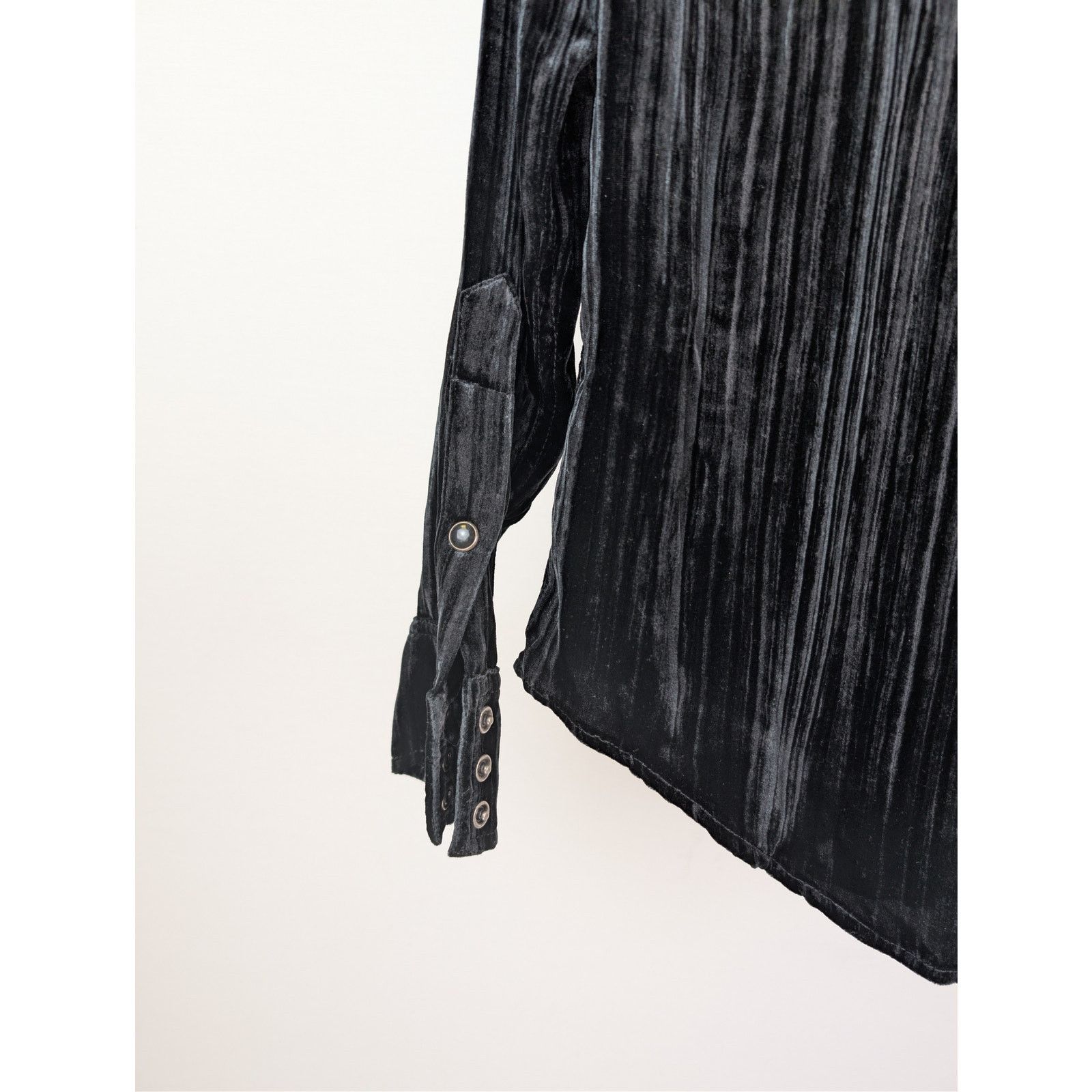 Saint Laurent Paris o1rshd1 CC20 Devore Ribbed Velvet Classic Western Shirt Size US M / EU 48-50 / 2 - 13 Thumbnail