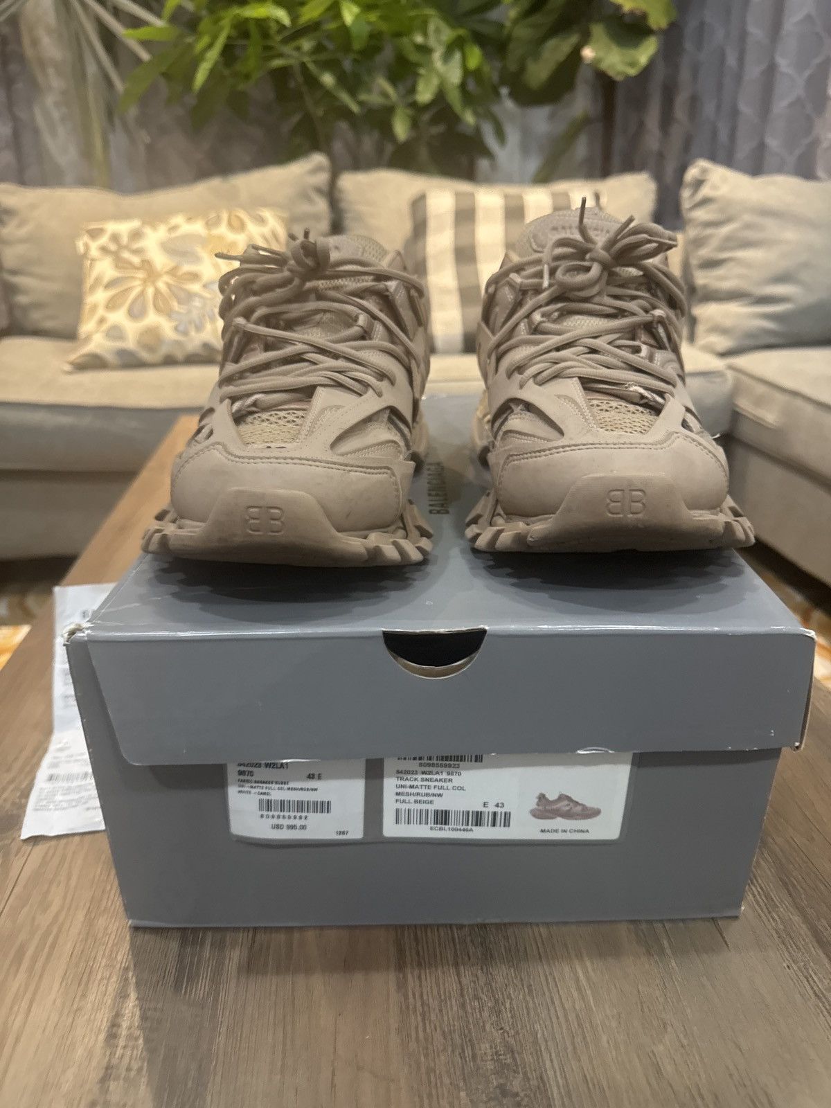 Balenciaga Balenciaga Track Sneakers "Full Beige" Size US 10 / EU 43 - 5 Thumbnail