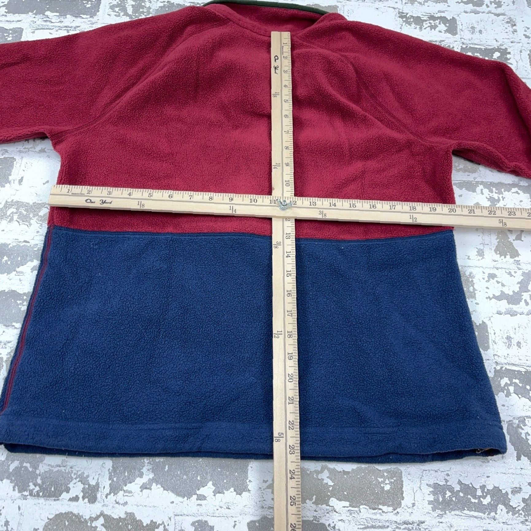 Vintage VINTAGE LL Bean Sweater Women Large Marron Blue Fleece Pullover Half Zip Jacket Regular Size L / US 10 / IT 46 - 5 Thumbnail