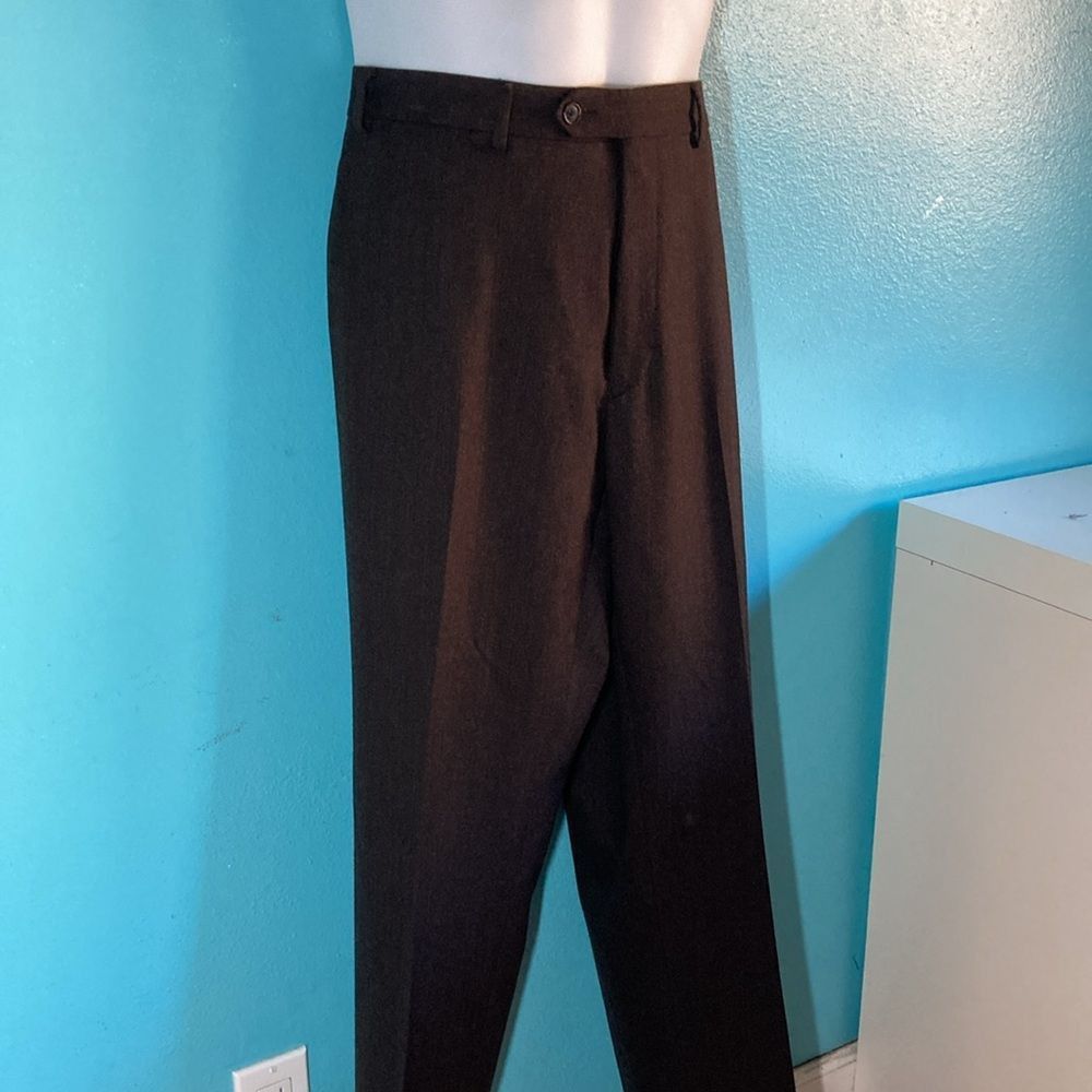 Ralph Lauren Lauren Ralph Lauren Mens 38 X 32 Brown Wool Dress Trousers Size US 38 / EU 54 - 1 Thumbnail