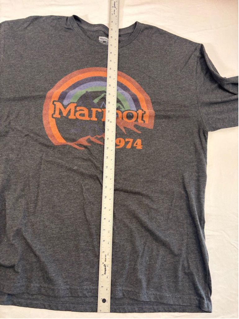 Marmot Men's Marmot Long Sleeve T-Shirt XL Gray Graphic Tee Size US XL / EU 56 / 4 - 4 Thumbnail