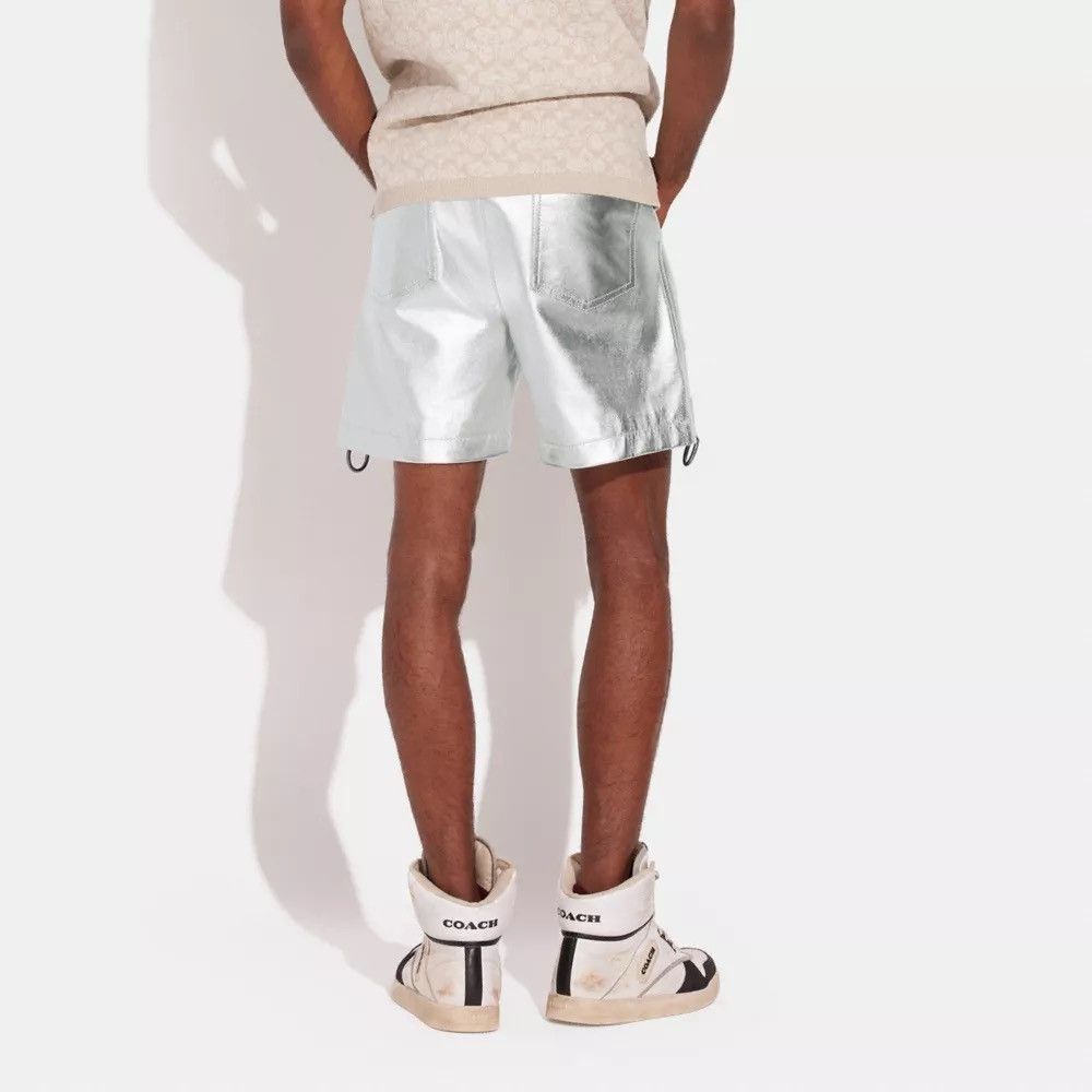Coach Coach metallic silver leather shorts Size US 32 / EU 48 - 8 Thumbnail