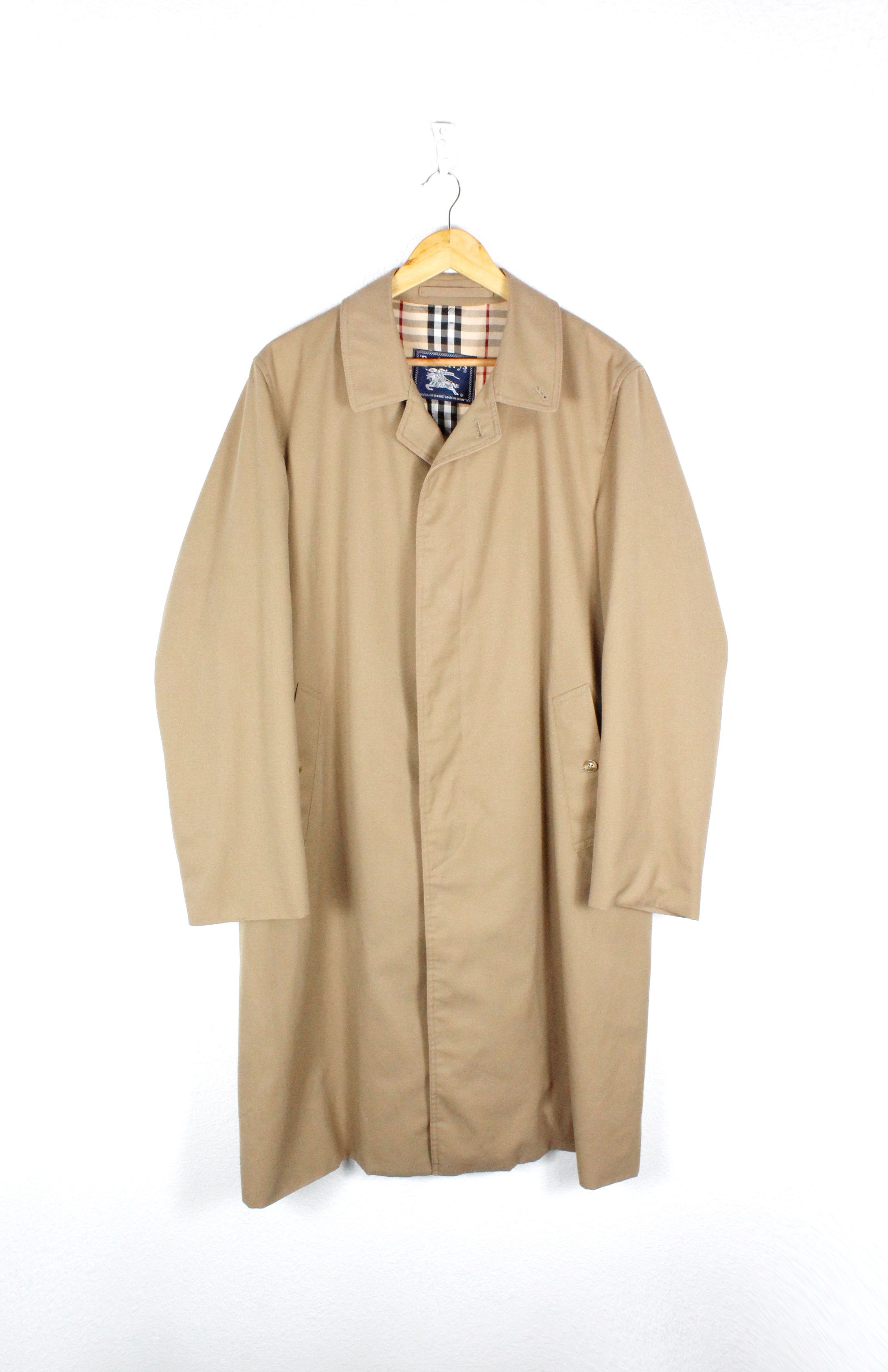 Vintage Burberry London Beige Trench Coat 90s 52