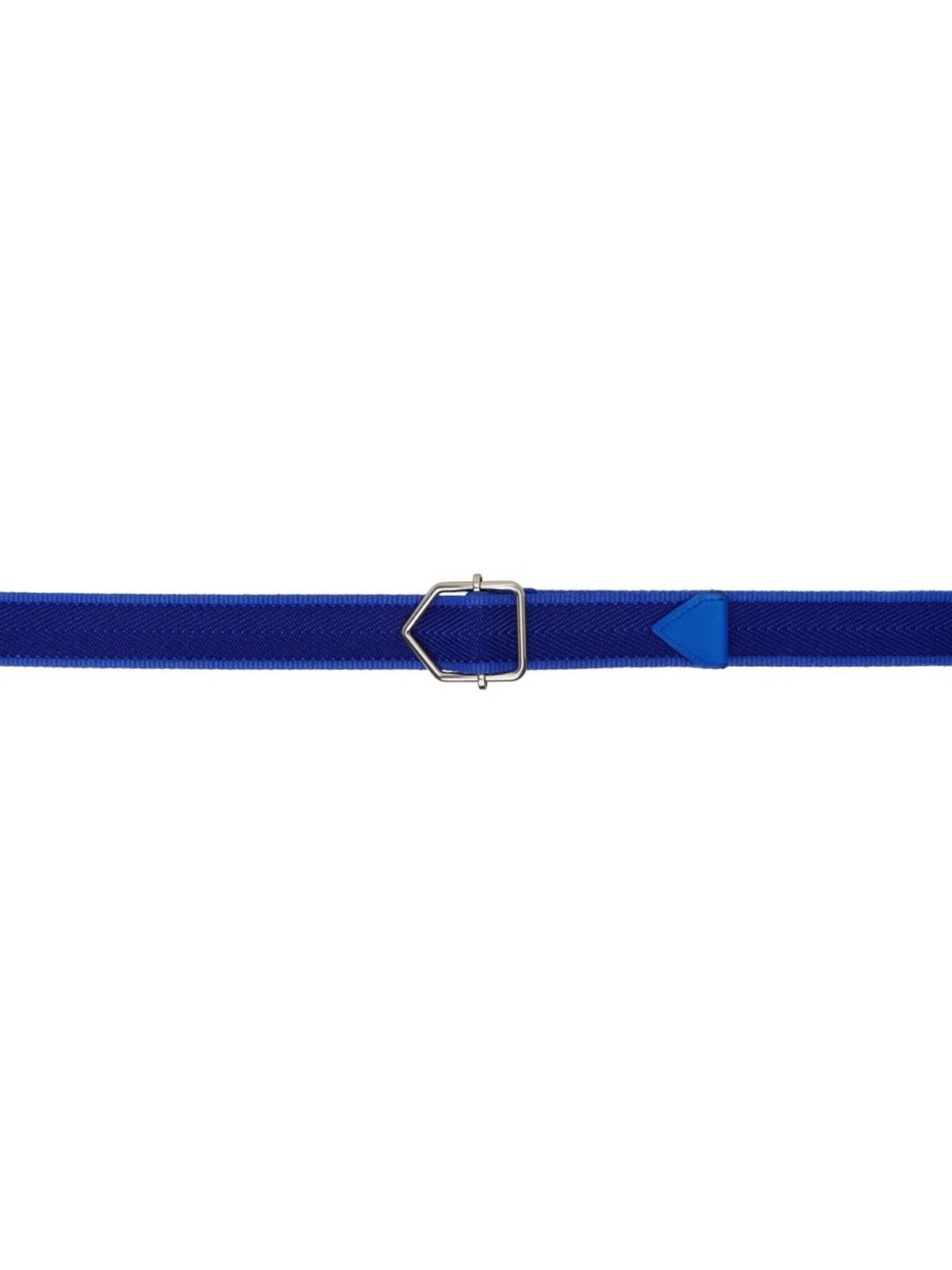 Bottega Veneta BOTTEGA VENETA cobalt blue webbing fabric & leather belt 95 Size 36 - 1 Thumbnail