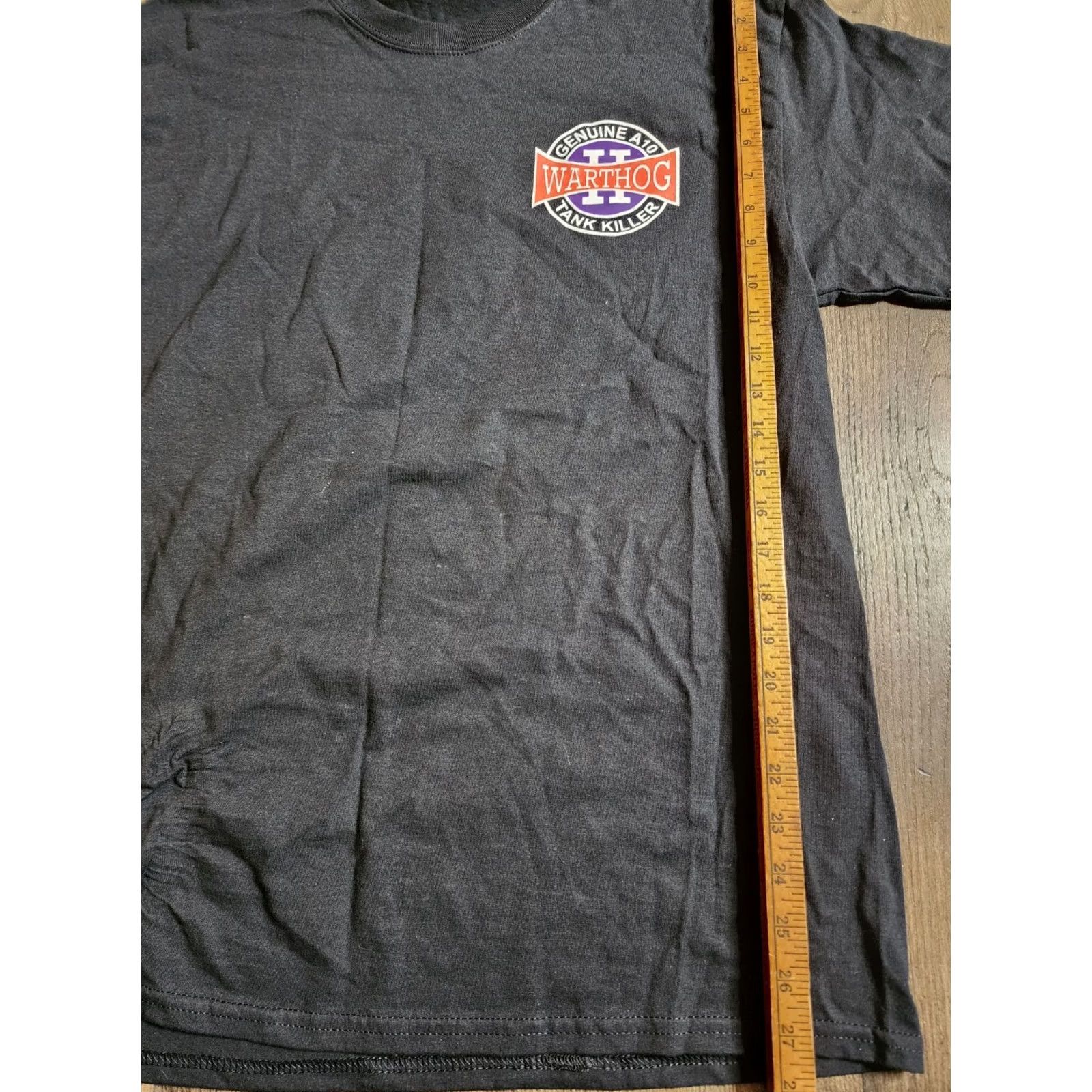 Doublet Mens L A-10 Warthog Sharks Mouth Military Airplane T Shirt Double Sided Black Cotton Crew Neck Short Sleeve Unbranded Regular Size L Mens shirt Size US L / EU 52-54 / 3 - 3 Thumbnail