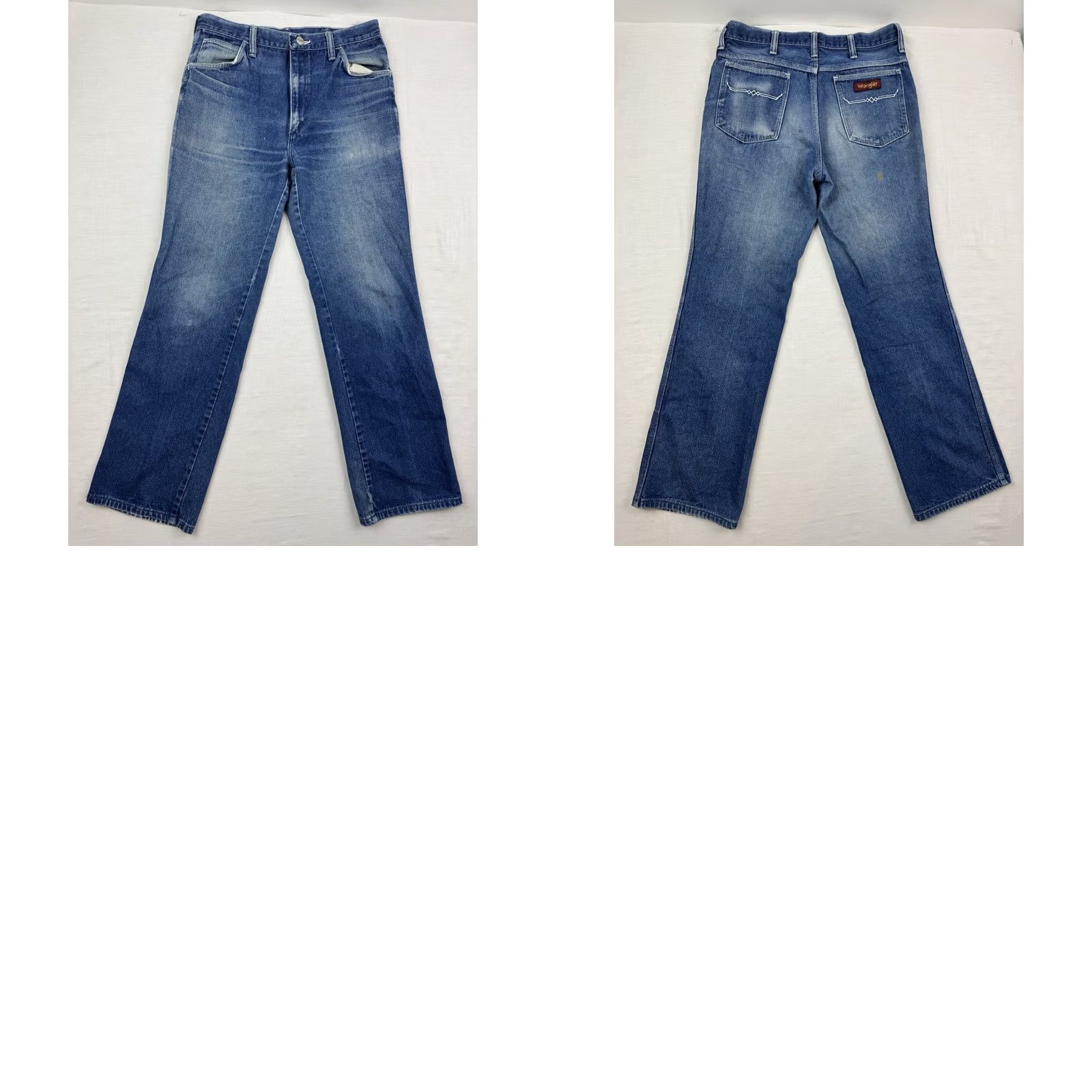 Wrangler VINTAGE Wrangler Jeans Men 28x29 Zip USA 70s 80s Cowboy Hippie Denim Blue Cotton Straight Made In USA Size US 28 / EU 44 - 10 Thumbnail