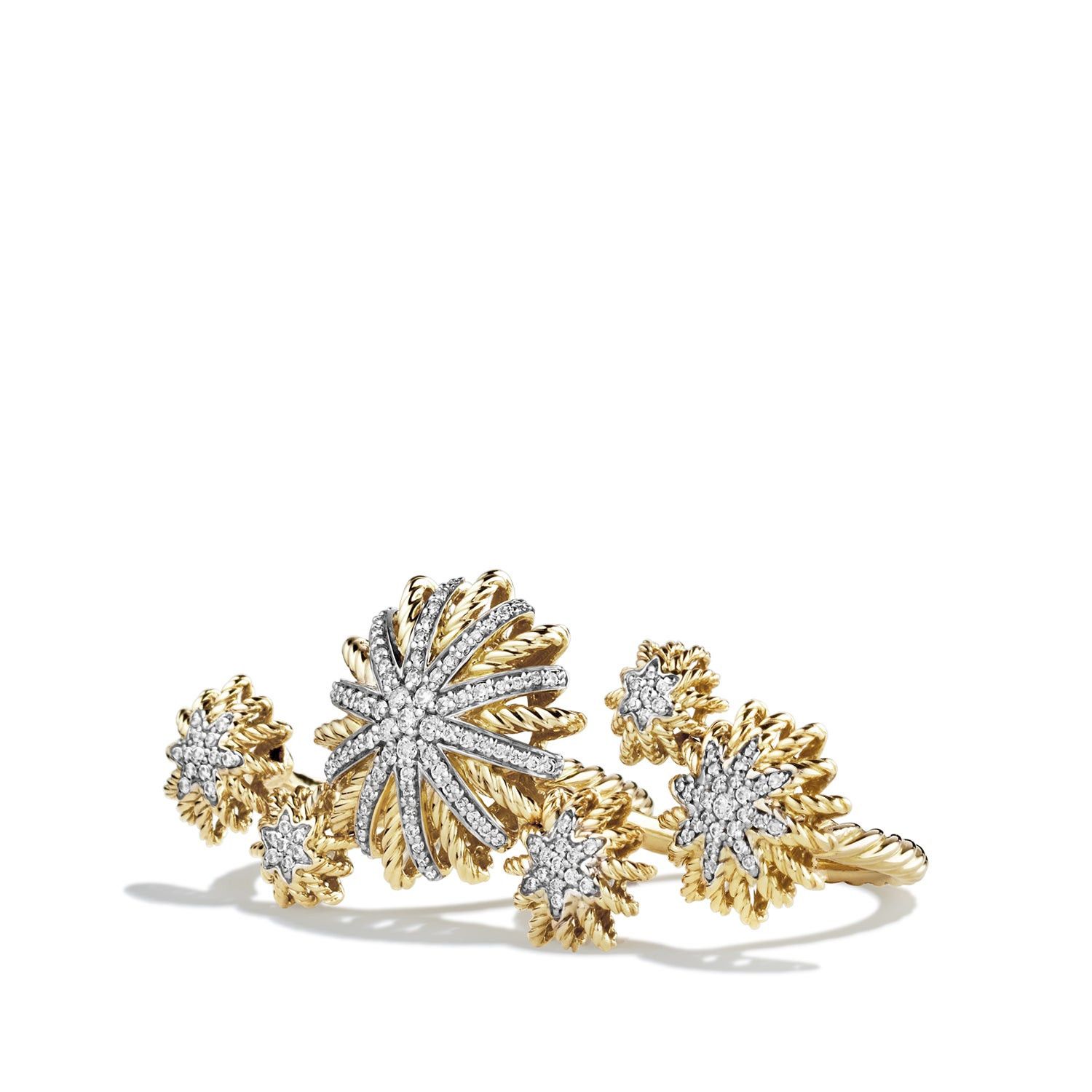 David Yurman o1w1db10325 Two Finger Ring in 18K Gold Size ONE SIZE - 2 Thumbnail
