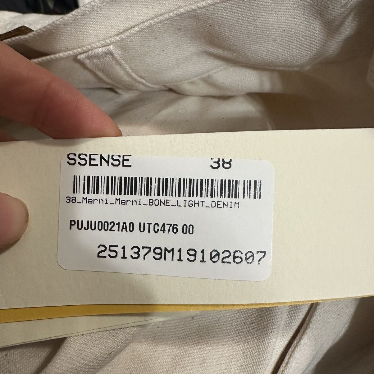 Marni Marni Cream denim wide-leg jeans with Trunkaroo plaque Size US 38 / EU 54 - 4 Thumbnail