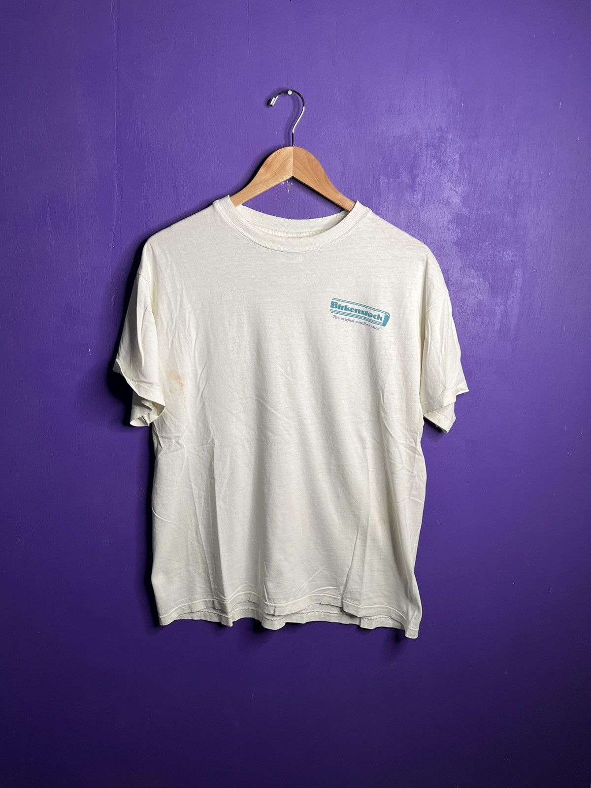 Birkenstock Vintage 90s Birkenstock comfort promo t-shirt Size US M / EU 48-50 / 2 - 1 Thumbnail