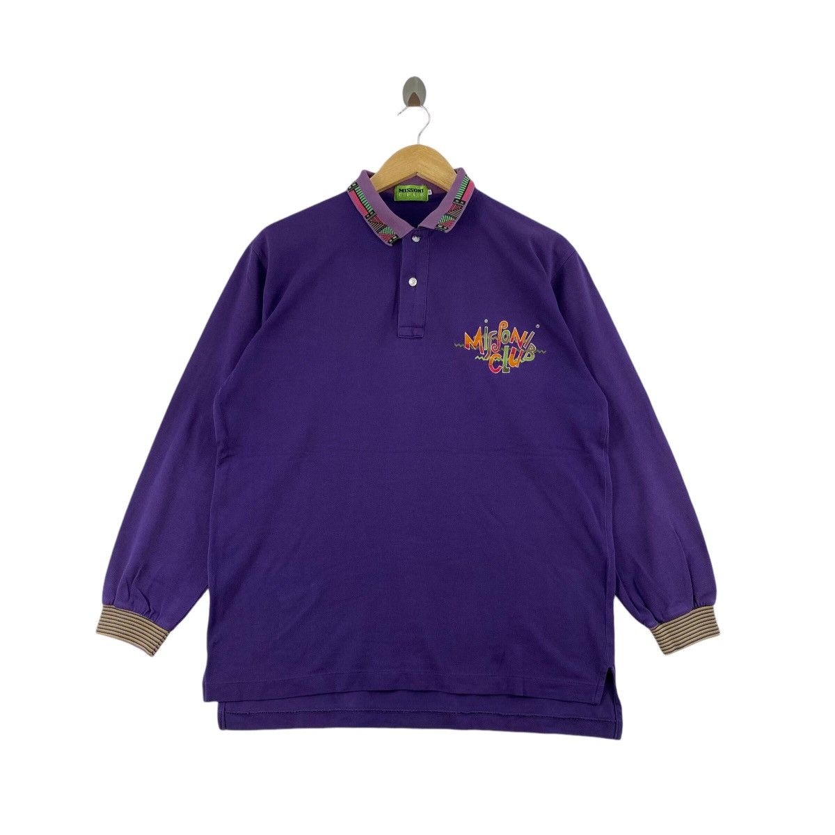 Missoni Vintage 90s MISSONI Club Polos Embroidered Logo Size US L / EU 52-54 / 3 - 1 Thumbnail