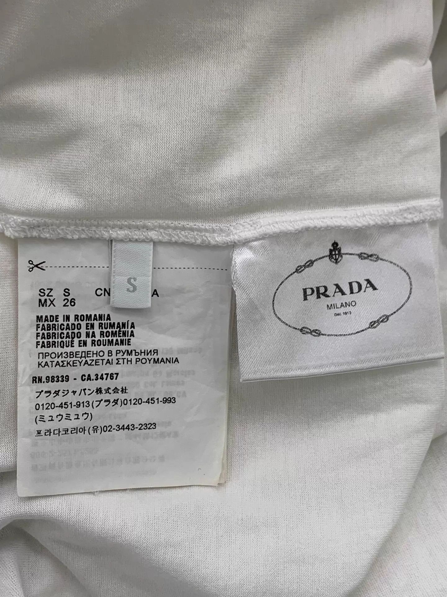 Prada Prada colorblock white-red short sleeve tee S new Size S / US 4 / IT 40 - 5 Thumbnail