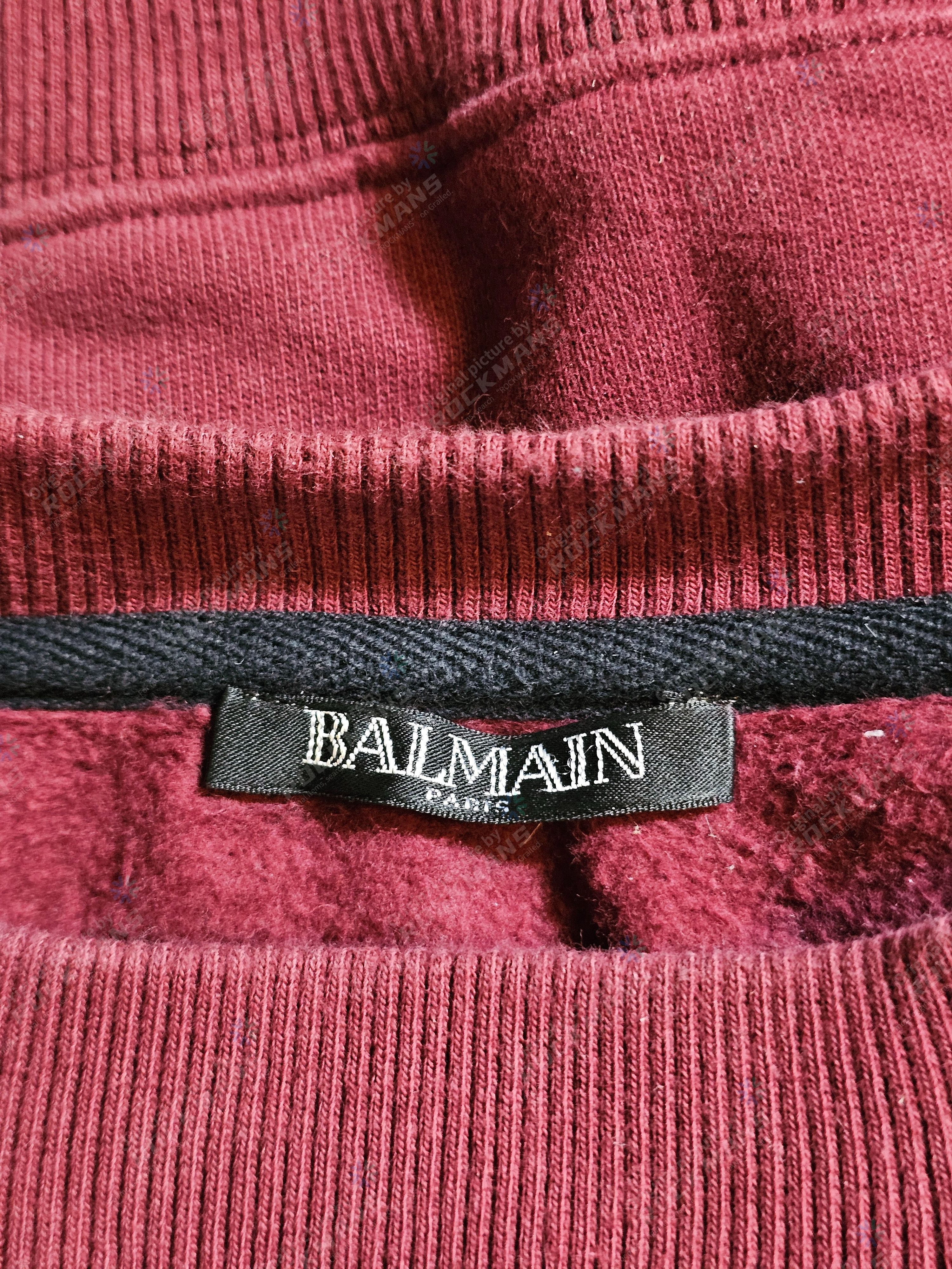 Balmain Balmain Signature Silver Metallic Logo Sweatshirt Size XL Size US XL / EU 56 / 4 - 5 Thumbnail