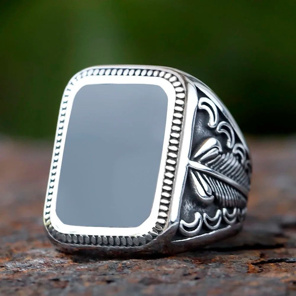 Jewelry Turkish Signet Ring Streetwear Jewelry Fashion Gift Size ONE SIZE - 3 Thumbnail