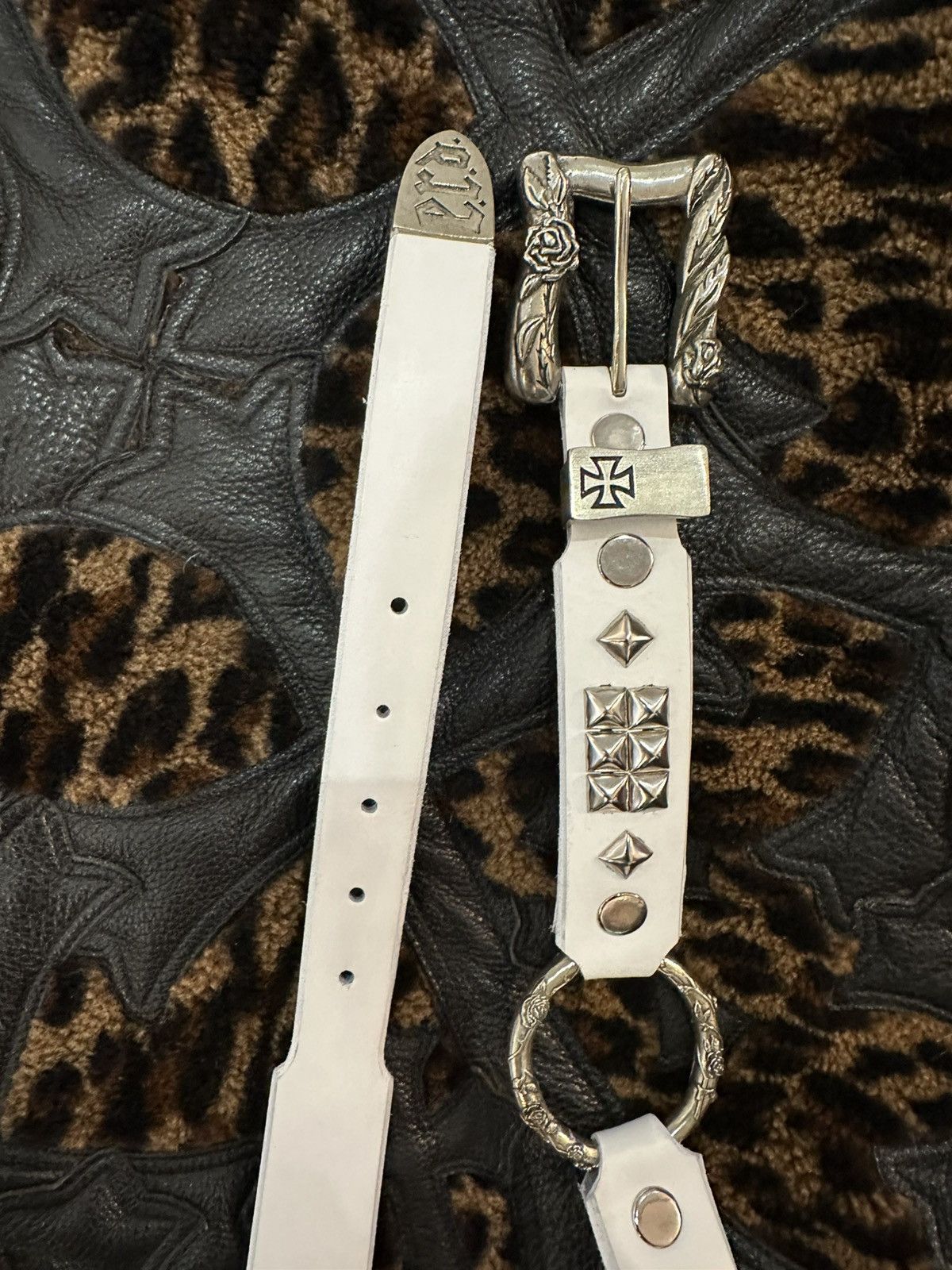 Enfants Riches Deprimes ERD WHITE LIMITED EXCLUSIVE PARIS BELT SILVER LEATHER 34-38 Size 36 - 6 Thumbnail