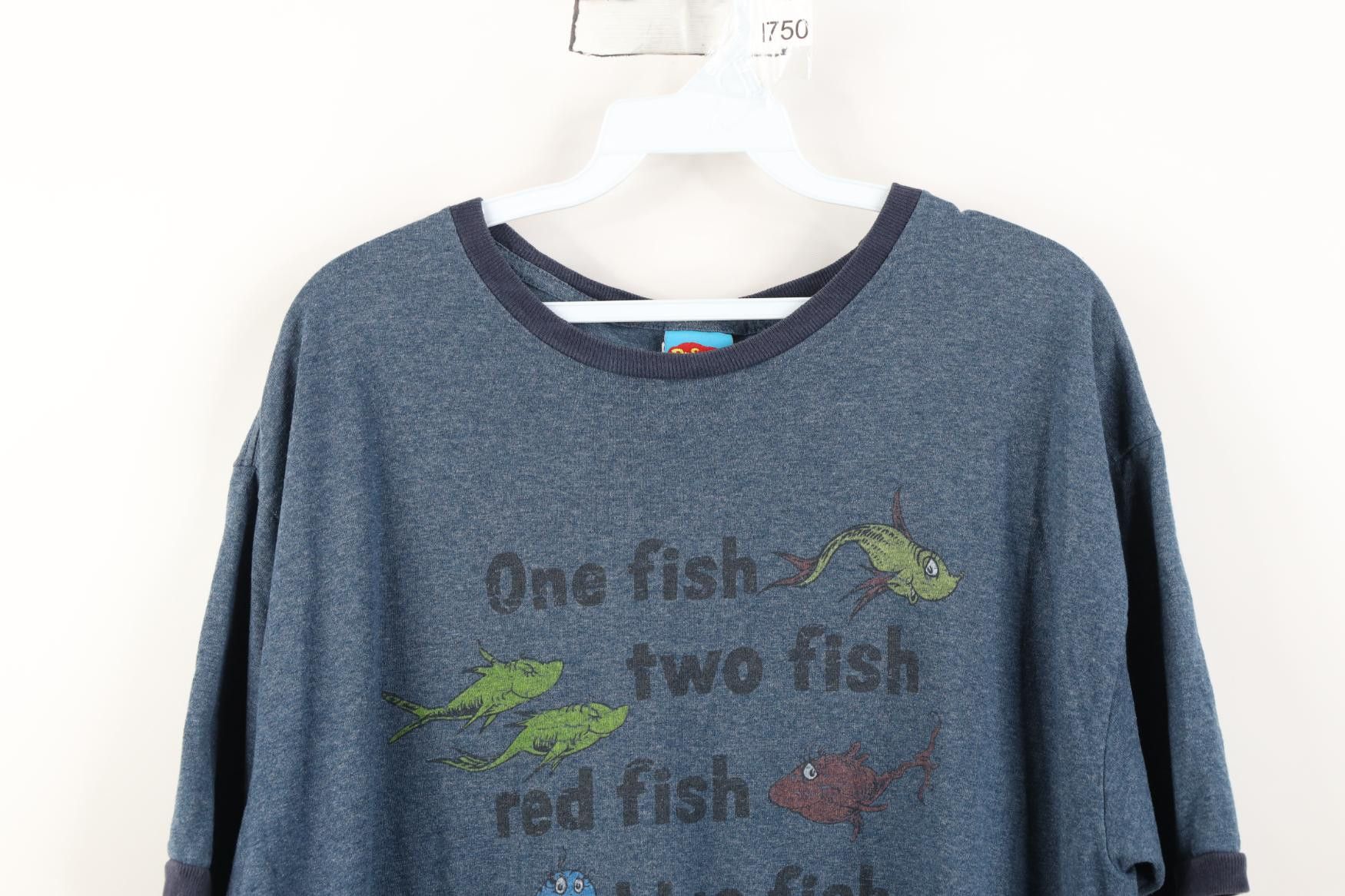 Vintage Vintage 90s Dr Seuss One Fish Two Fish Ringer T-Shirt USA Size US XL / EU 56 / 4 - 2 Thumbnail