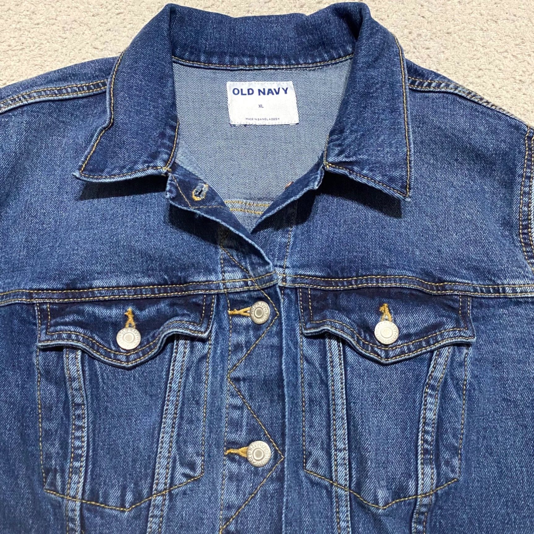 Old Navy Old Navy Denim Jacket Womens XL Blue Long Sleeve Button Up Trucker Size XL / US 12-14 / IT 48-50 - 6 Thumbnail