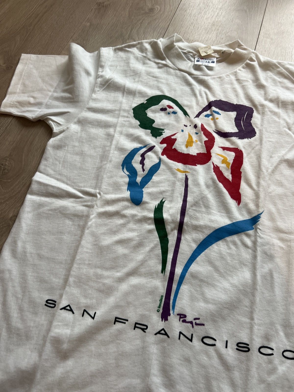 Other Vintage SAN Francisco Flower Art T Shirt 80s 90s Made In USA Size US M / EU 48-50 / 2 - 1 Thumbnail