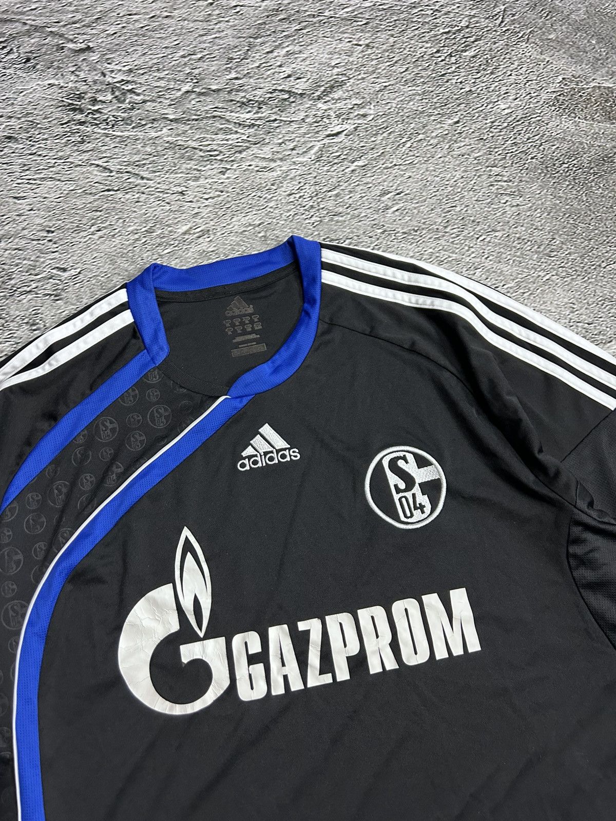 Adidas Schalke 04 2008/2009 vintage Adidas Jersey black Gazprom Size US XL / EU 56 / 4 - 2 Thumbnail
