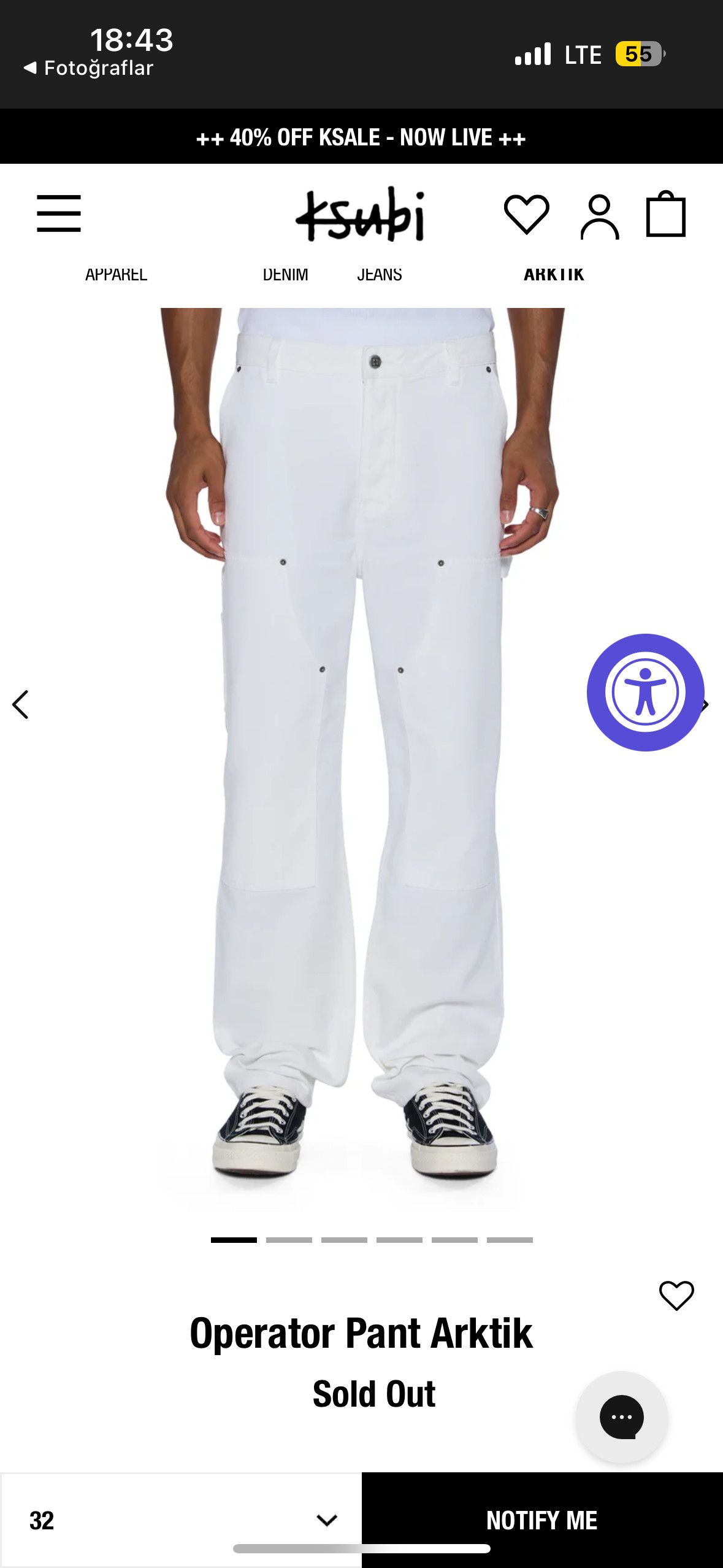 Ksubi Ksubi Operator Pant Arktik White Relaxed Size 32 Size US 32 / EU 48 - 2 Thumbnail