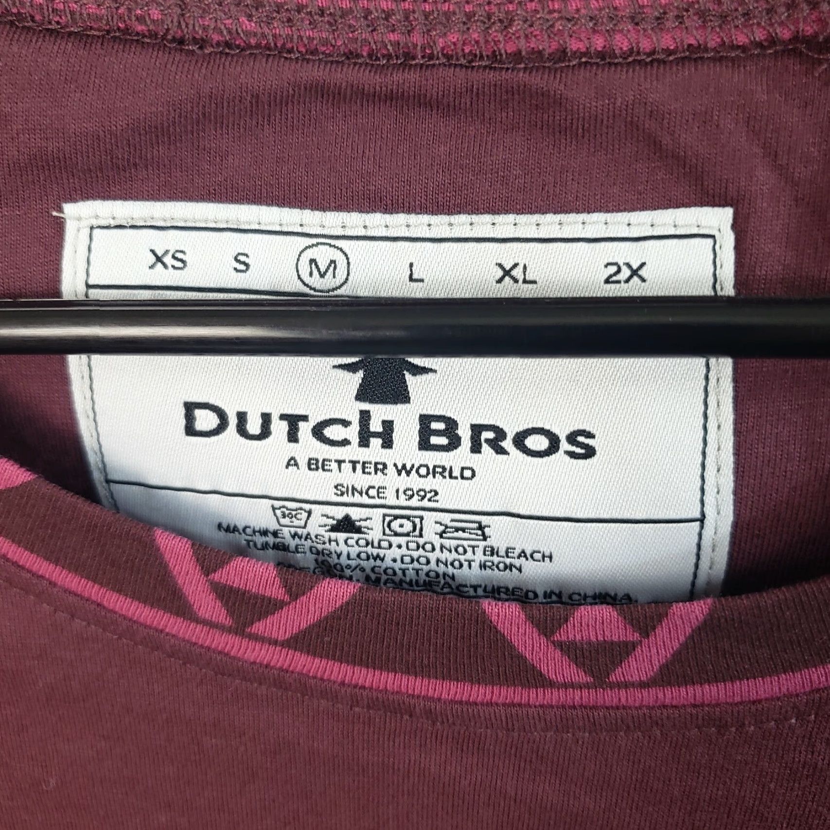 Vintage Dutch Bros Womens Raglan Sleeve Top Sz Medium Maroon Purple Cotton 3/4 Sleeve T-Shirt Womens M Purple Raglan Shirt Size M / US 6-8 / IT 42-44 - 5 Thumbnail