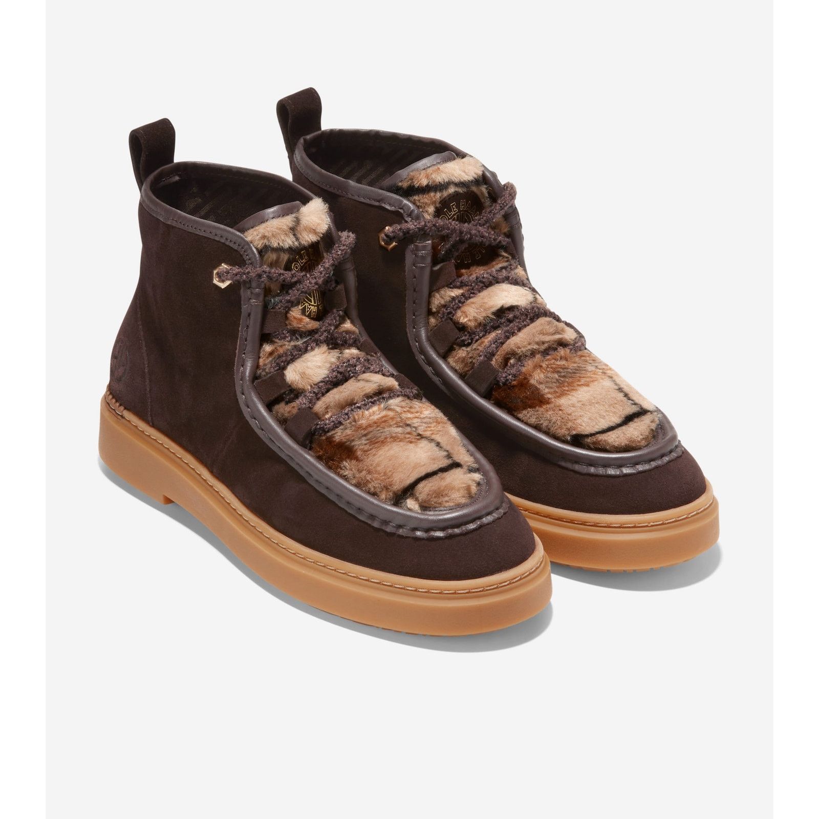 Cole Haan COLE HAAN WOMEN'S 6 DARK CHOCOLATE PLAID SUMMIT CHUKKA BOOT Size US 6 / IT 36 - 1 Thumbnail