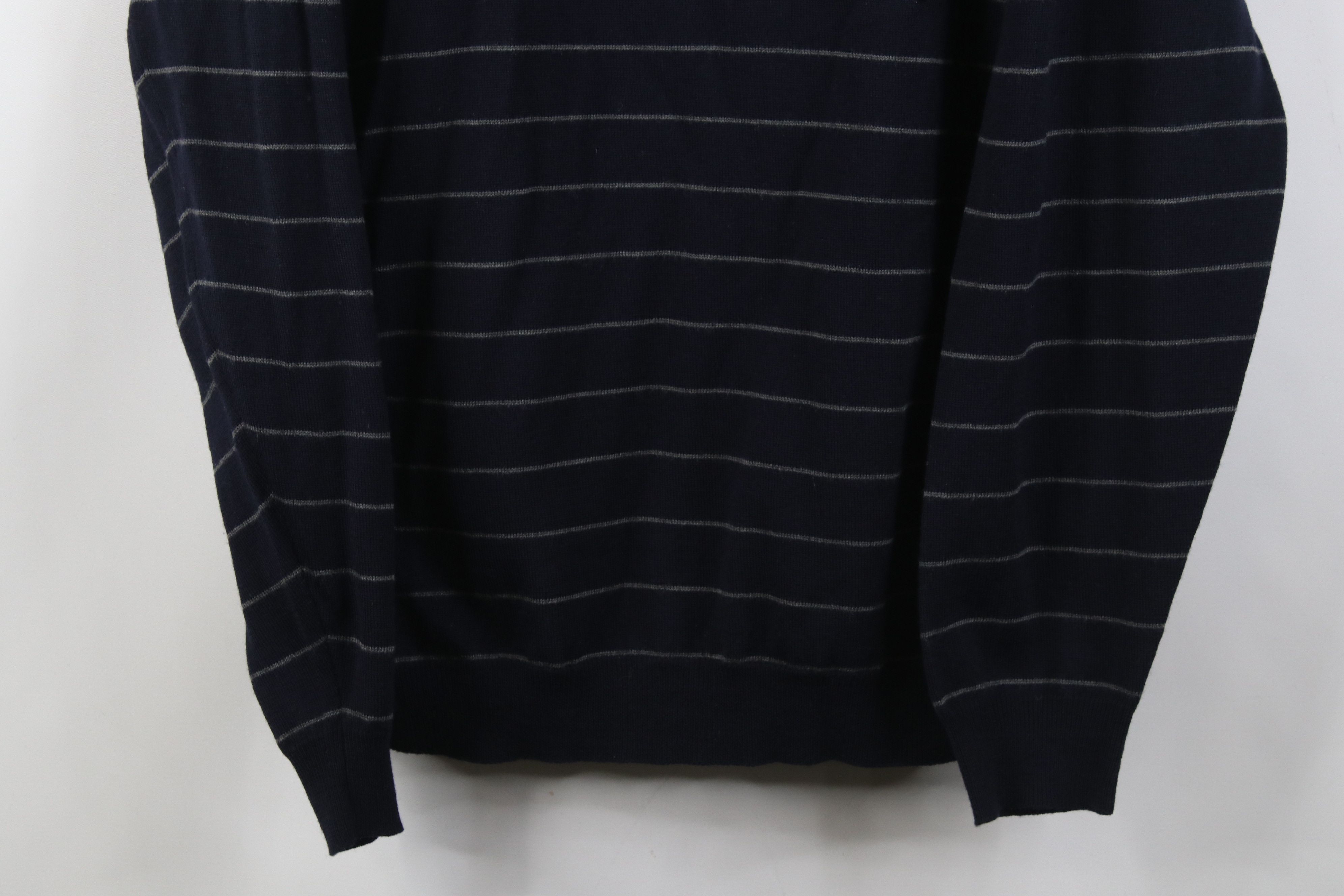 Eddie Bauer Vintage 90s Eddie Bauer Knit Striped Collared Sweater Blue Size US XL / EU 56 / 4 - 3 Thumbnail