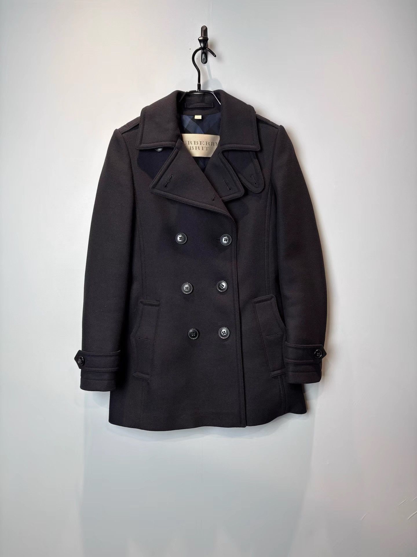 Burberry BURBERRY BRIT Wool Coat K36 Size XXS / US 00 / IT 34 - 1 Thumbnail