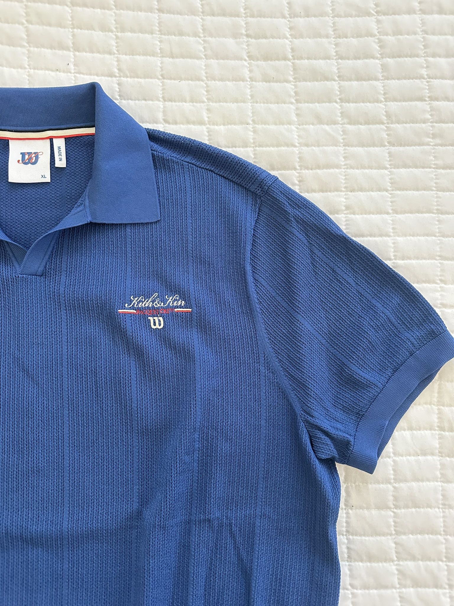Kith Kith Wilson Cable Johnny Collar Polo Blue Quartz Size US XL / EU 56 / 4 - 2 Thumbnail