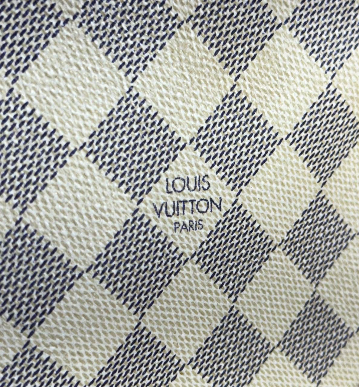 Louis Vuitton AUTH LOUIS VUITTON Iena MM Damier Azu Tote Bag Box Dust Azur Size ONE SIZE - 17 Thumbnail