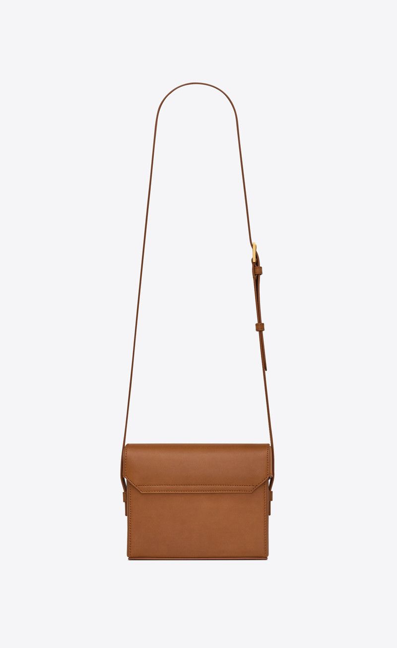 Saint Laurent Paris o1bcso1str1225 Size: OS/June Box Smooth Leather in Brown Size ONE SIZE - 4 Thumbnail