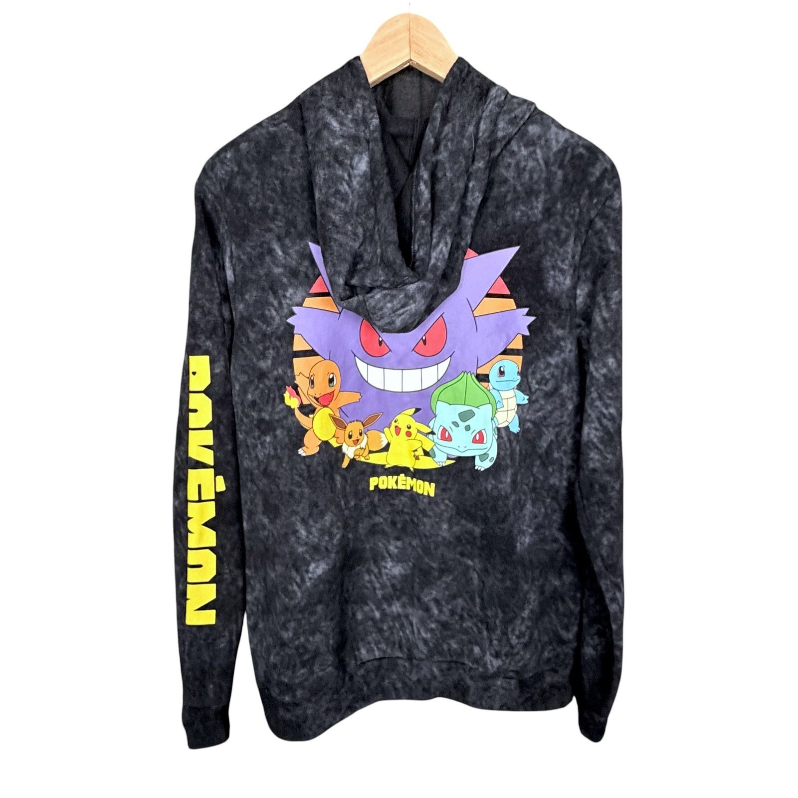 Pokemon Pokemon Gengar & Friends Black Acid Wash Graphic Hoodie Size US S / EU 44-46 / 1 - 6 Thumbnail