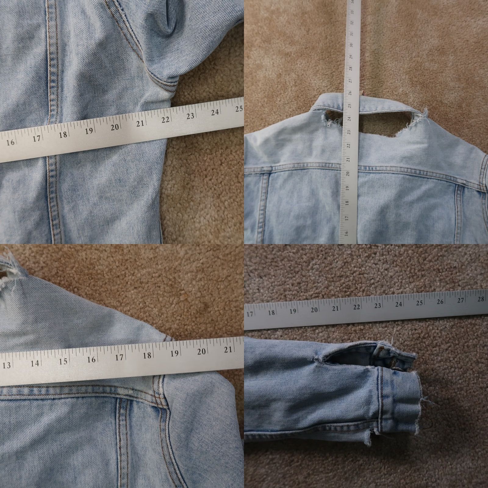 Guess VINTAGE GUESS Denim Jacket Mens Large Blue Denim Long Sleeve Made in USA Jacket Solid Mid-Length Trucker Button Pockets Embroidered Logo Live in USA Size US L / EU 52-54 / 3 - 10 Thumbnail