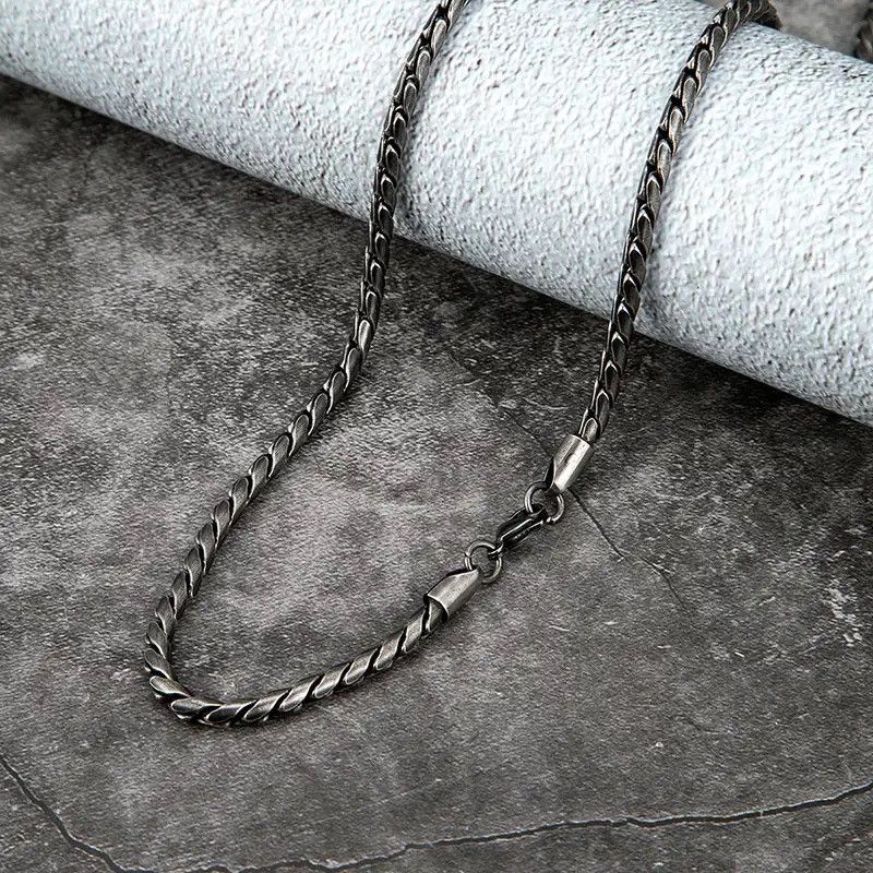Sterling Silver 70 cm Snake Link Chain Necklace Size ONE SIZE - 4 Thumbnail