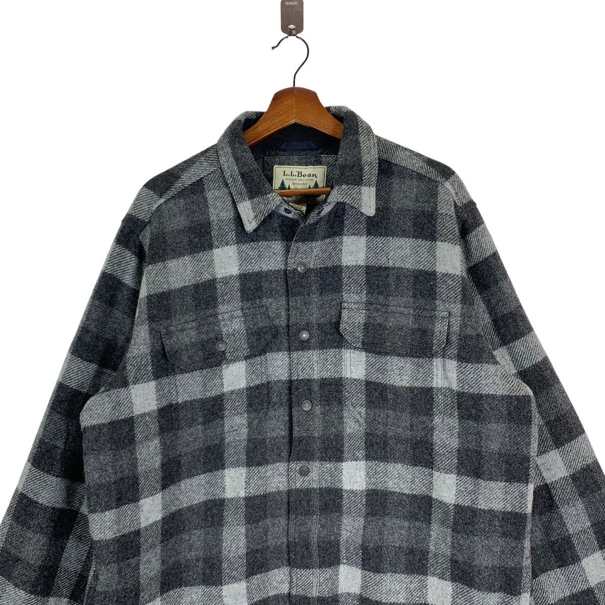 L.L. Bean × Vintage Vintage LL Bean Outdoor Tartan Wool Jacket Size US L / EU 52-54 / 3 - 4 Thumbnail