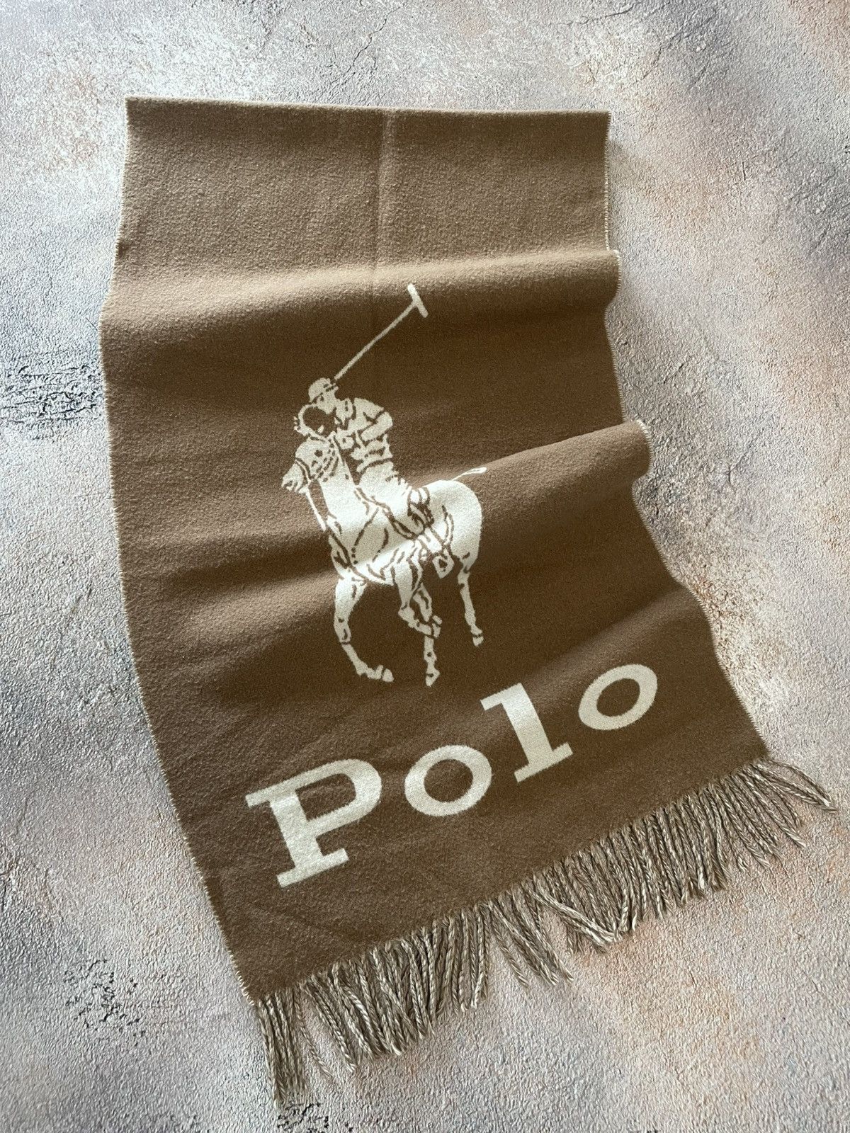 Polo Ralph Lauren Polo Ralph Lauren Big Logo Long Wool Scarf Size ONE SIZE - 2 Thumbnail