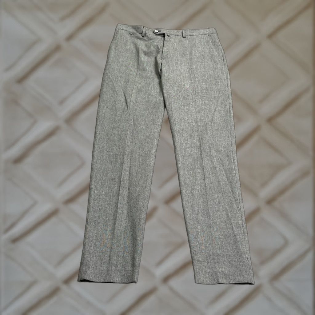 zara grey dress pants Zara Woman NWT Gray Tweed Houndstooth High Rise Pleated Straight Dress –  Brie