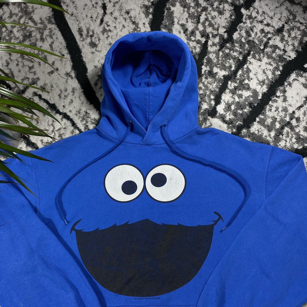 Cartoon Network VINTAGE 00s SESAME STREET COOKIE MONSTER AMAZING RARE HOODIE Size US L / EU 52-54 / 3 - 2 Thumbnail
