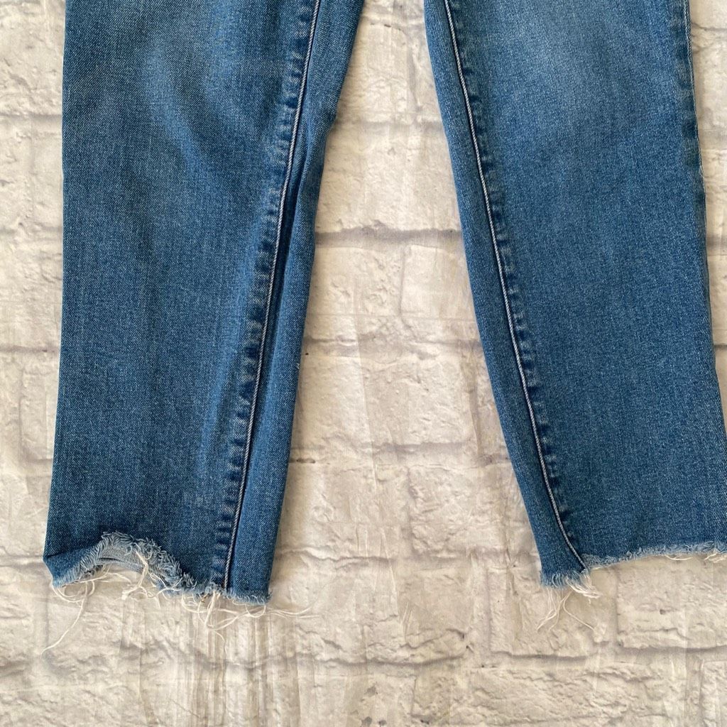 Express Express women 2 cotton blend super high rise mom jeans blue Size 26" / US 2 / IT 38 - 2 Thumbnail