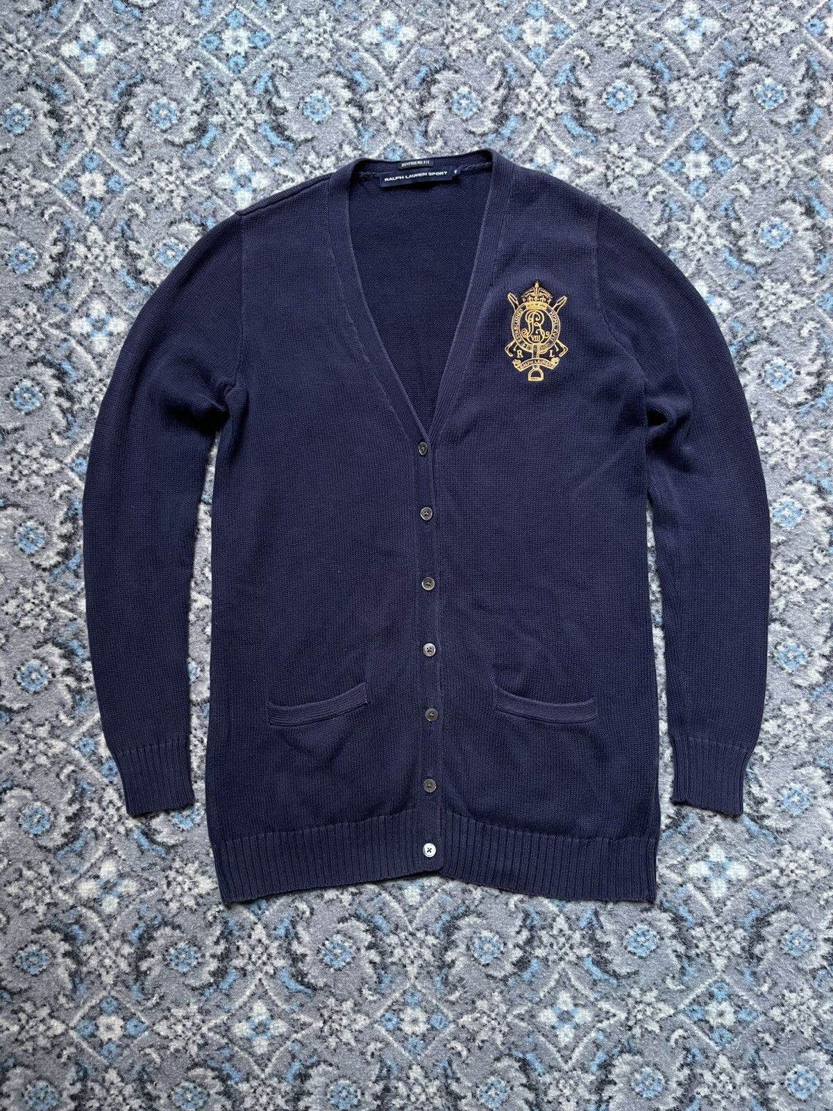 Ralph Lauren Sport Vintage Ralph Lauren Sport Cardigan Crest Logo cotton knit Size M / US 6-8 / IT 42-44 - 1 Thumbnail