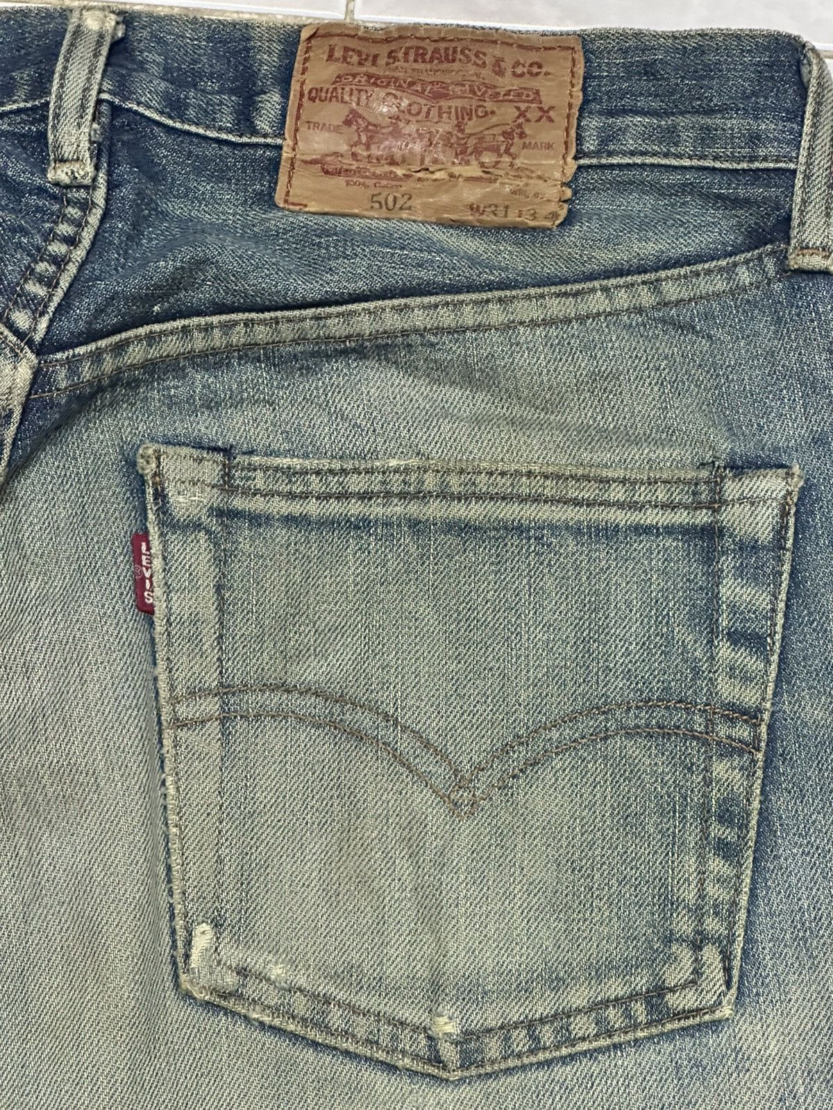Levi's Levis 90's 502 Big E Vintage Distressed Baggy Style Mudwash Size US 30 / EU 46 - 5 Thumbnail