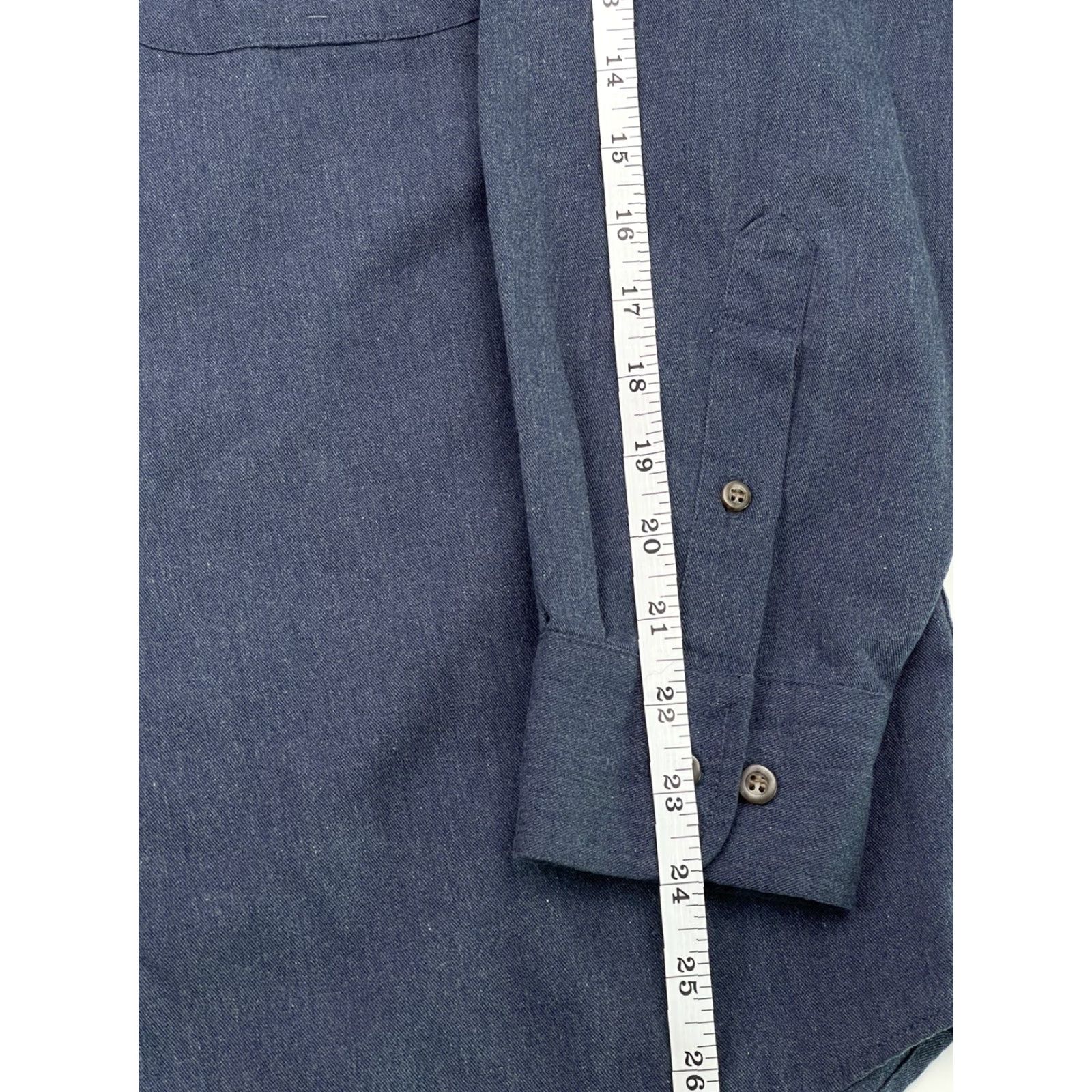 Vintage VINTAGE Woolrich Shirt Button-Down Button-Up Long Sleeve Mens M Blue Cotton Knit Fishing Logo Pocket Casual Fashion | Men’s Shirt Size US M / EU 48-50 / 2 - 7 Thumbnail