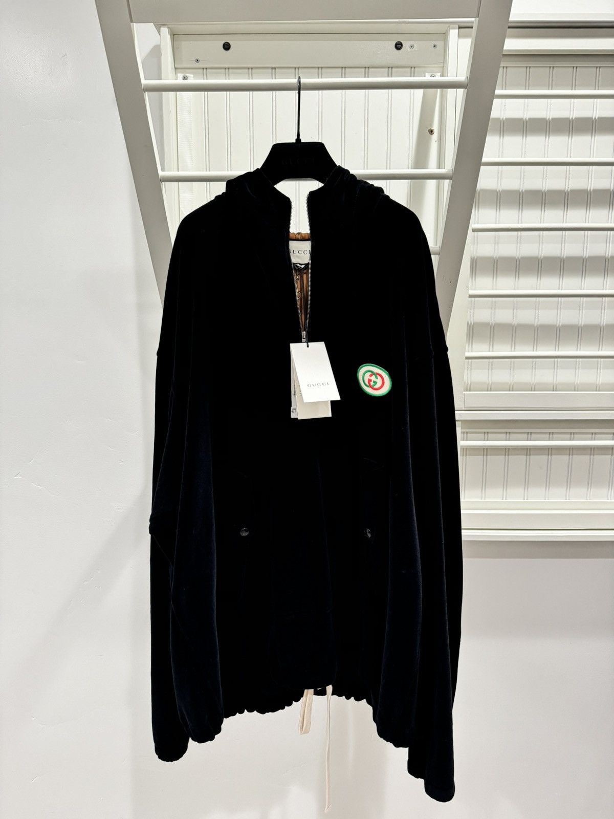 Gucci Gucci GG Logo Velour Half Zip Hoodie Size US XS / EU 42 / 0 - 1 Thumbnail