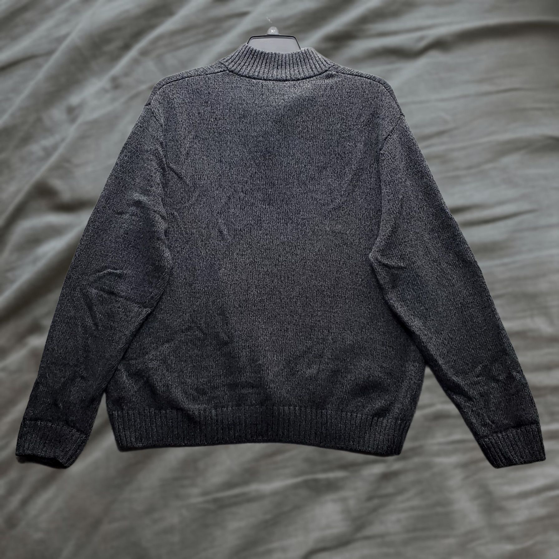 Chaps Chaps Mens XXL Gray Cable-Knit Raglan Sleeve 1/4 Button Pullover Sweater Size US XXL / EU 58 / 5 - 1 Thumbnail