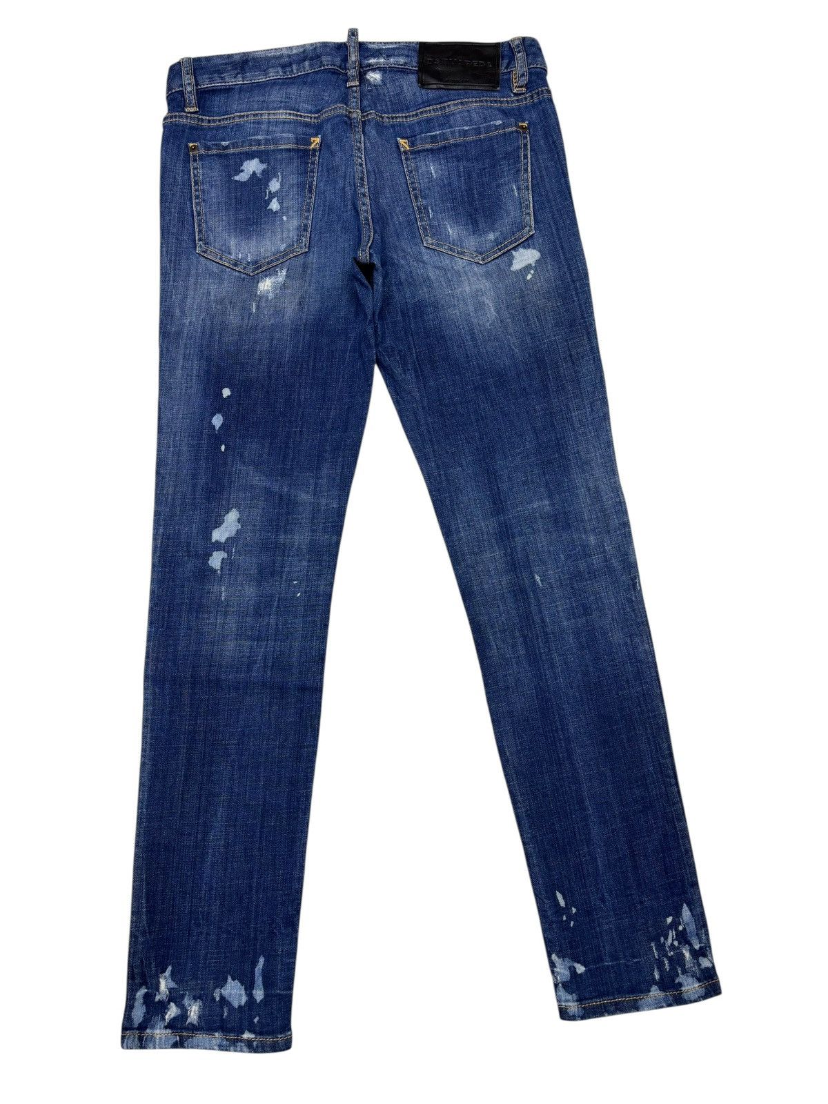 Dsquared2 Dsquared2 Distressed Paint Splatter Slim Straight Jeans Size US 32 / EU 48 - 4 Thumbnail