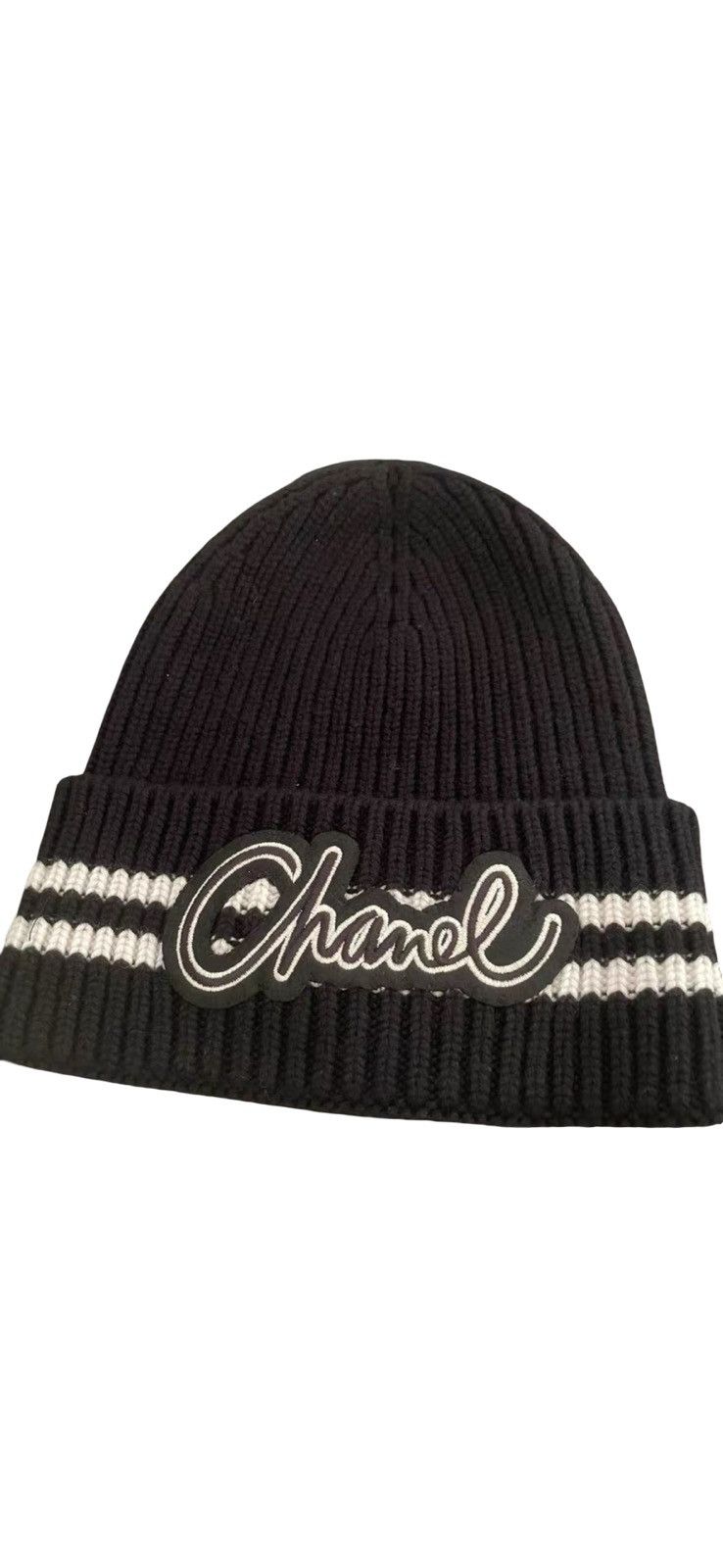 Chanel Cashmere embroidered logo beanie Size ONE SIZE - 1 Thumbnail