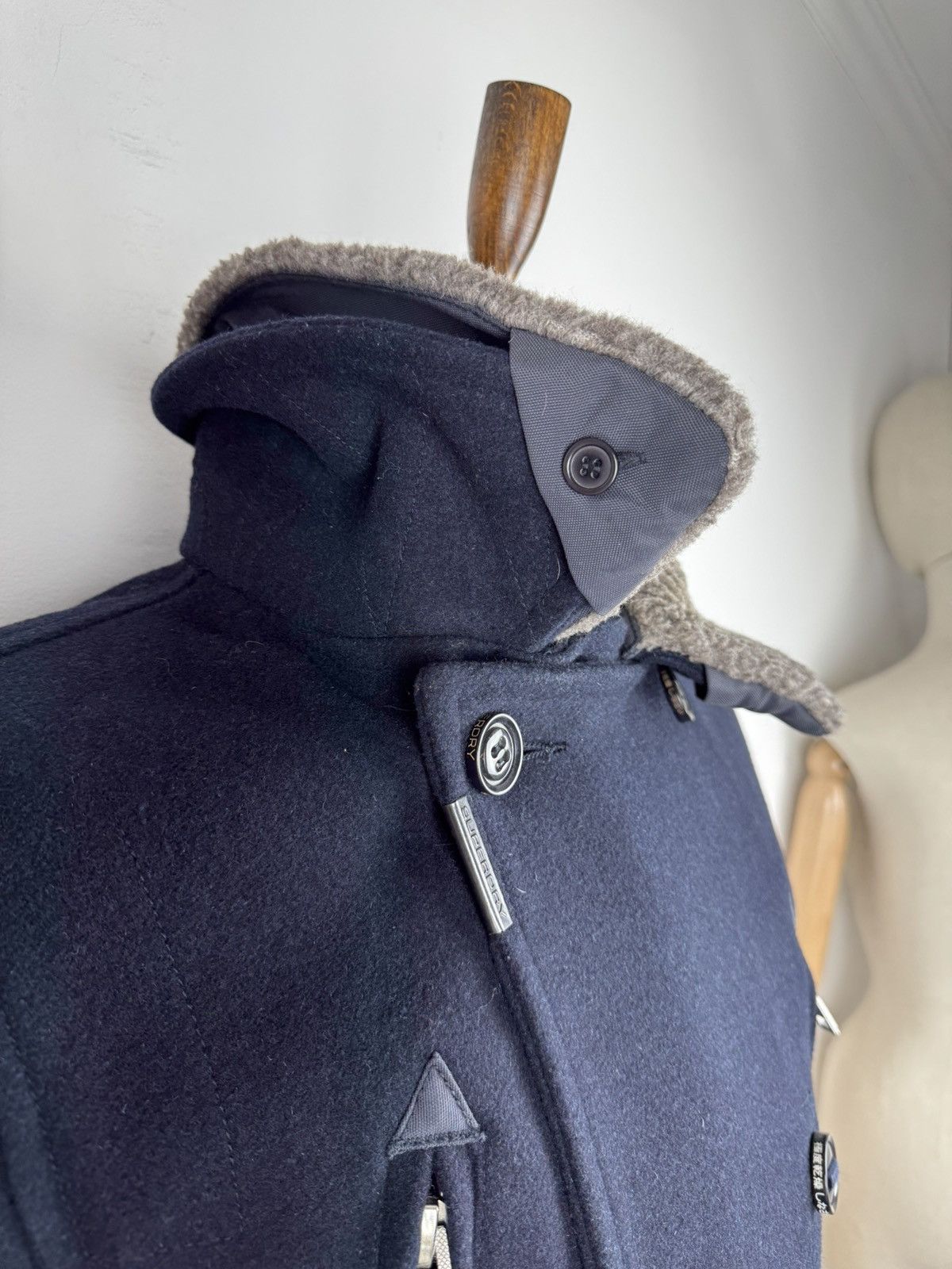Superdry Men’s Supedry Merchant Pea Coat Wool size M Size US M / EU 48-50 / 2 - 4 Thumbnail