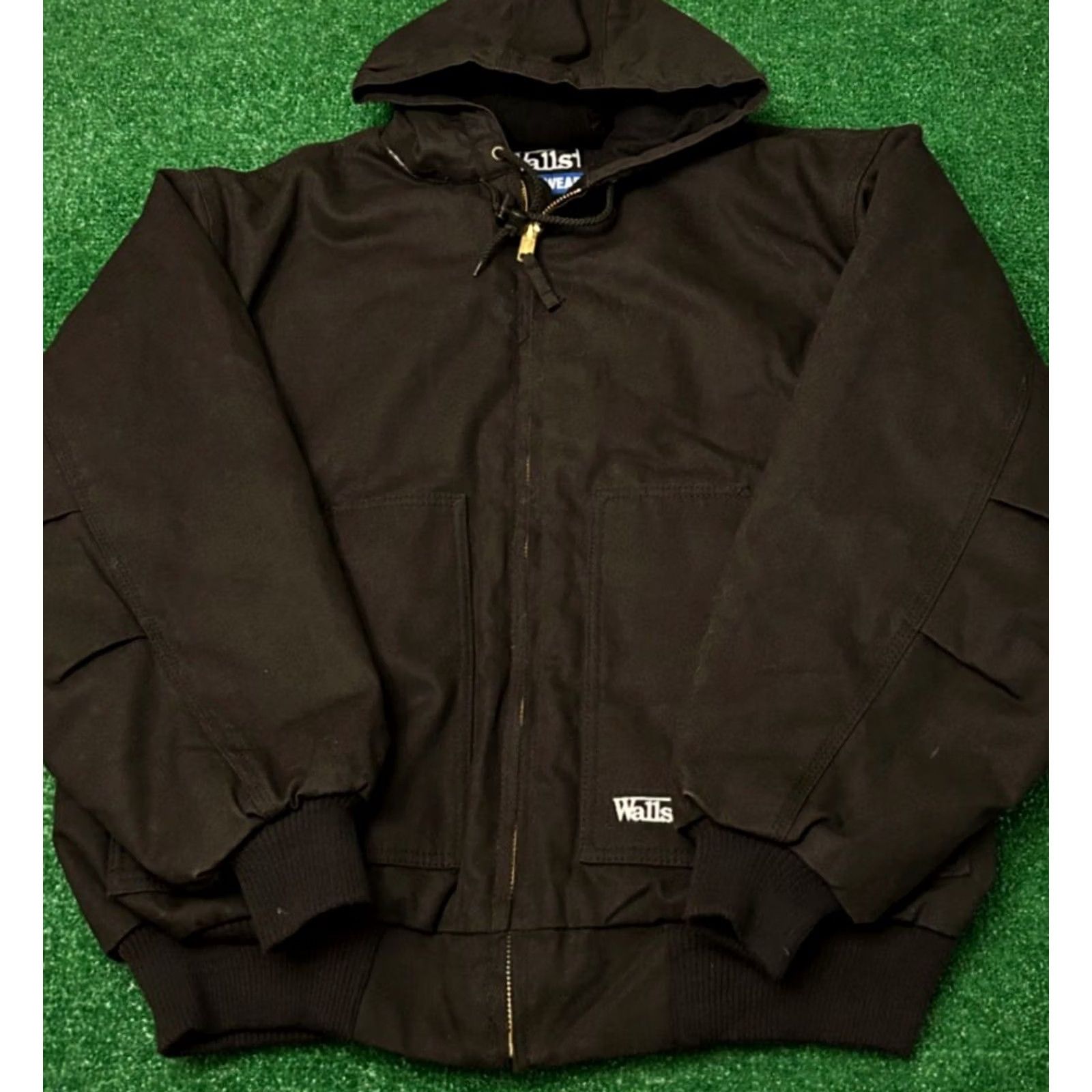 Walls VINTAGE Walls Work Wear Jacket Detroit Hoodie Black Canvas 90s Mens XXL Size US XXL / EU 58 / 5 - 5 Thumbnail